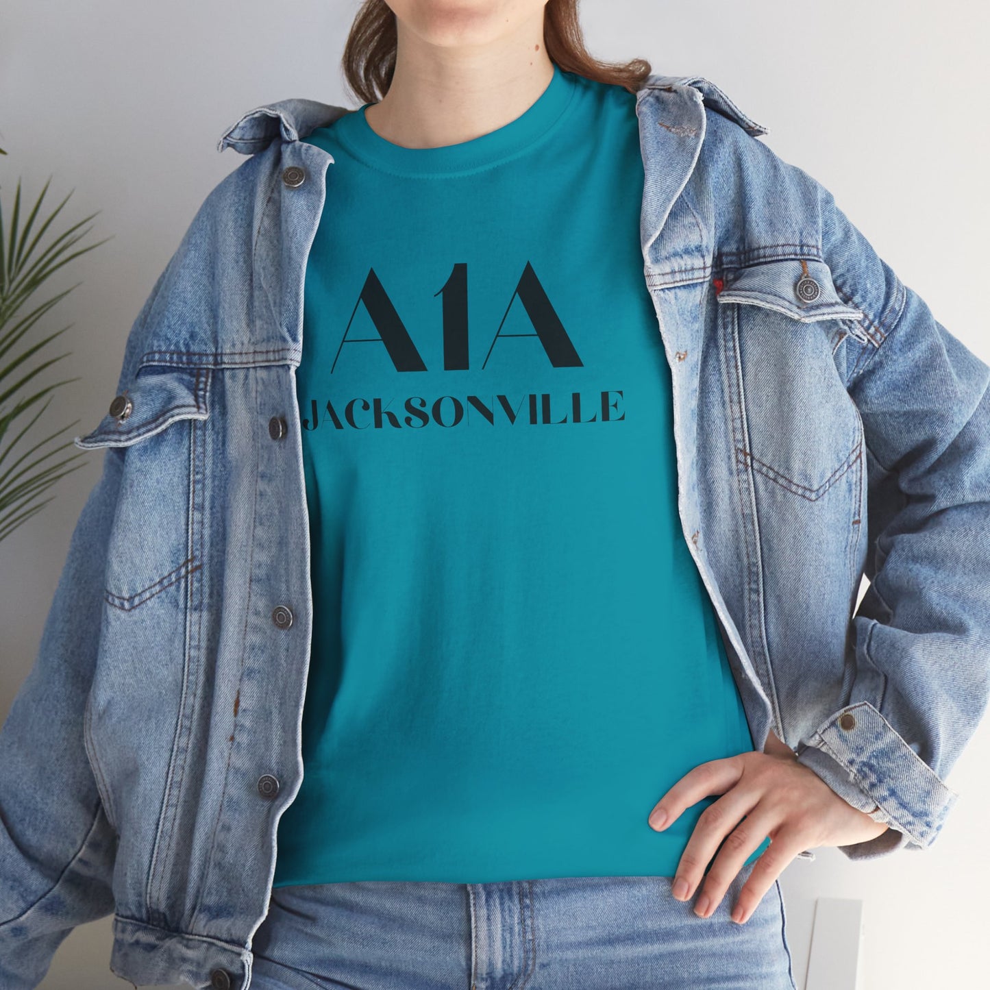 Jacksonville A1A Unisex Heavy Cotton-Gildan 5000-Tee, Casual Wear, Beach Outfit, Souvenir Shirt, Gift for Travelers, Summer Fashion