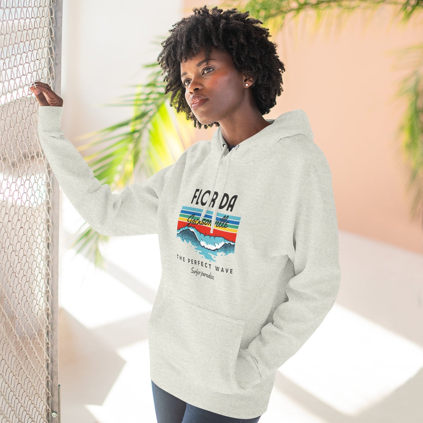 Cozy Florida Wave Hoodie - Perfect for Beach Lovers, Casual Outings, Gifts, Summer Fun, Outdoor Adventures