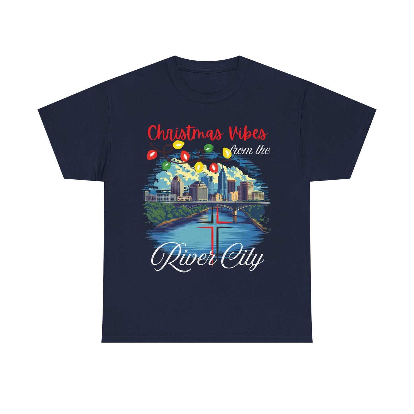 Christmas Vibes River City Tee-GILDAN 5000