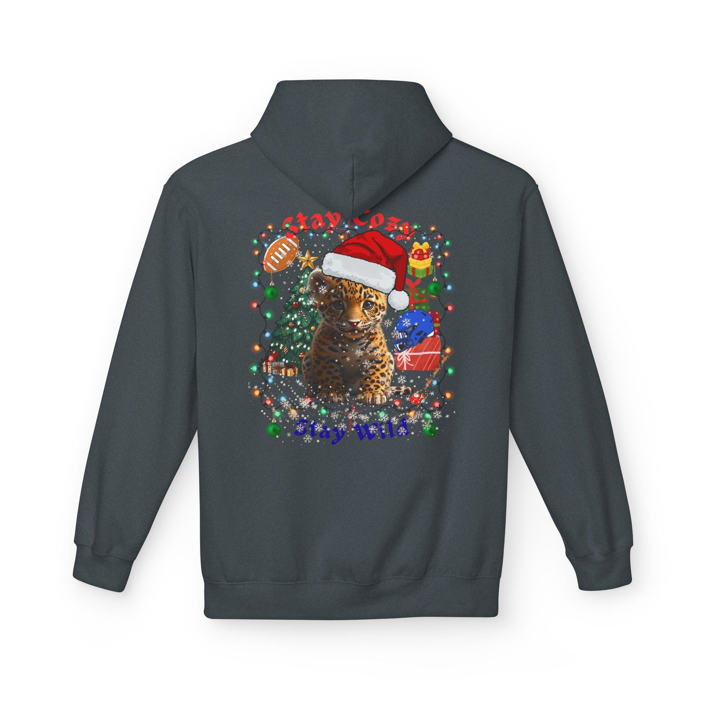 Festive Wildcat Hoodie - GILDAN SF 500 -Stay Wild Christmas Edition