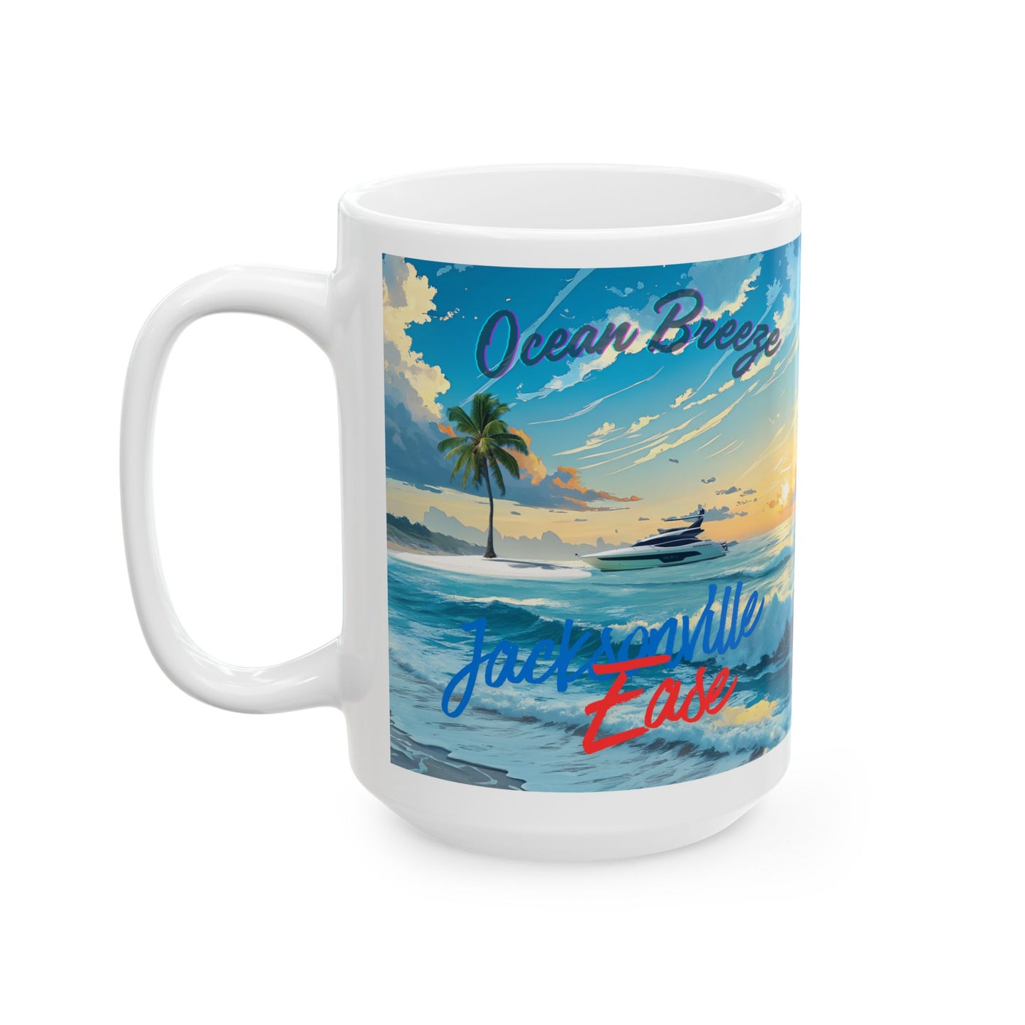 Florida Sunset Ceramic Mug, Beach Lover Gift, Tropical Decor, Vacation Memory, Coastal Vibes, Coffee Tea Cup