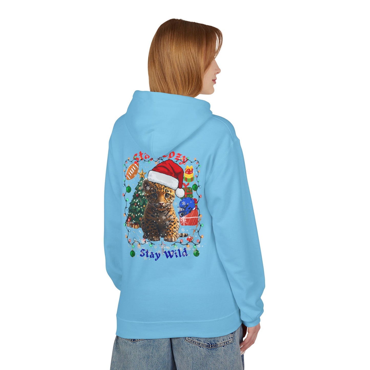 Festive Wildcat Hoodie - GILDAN SF 500 -Stay Wild Christmas Edition