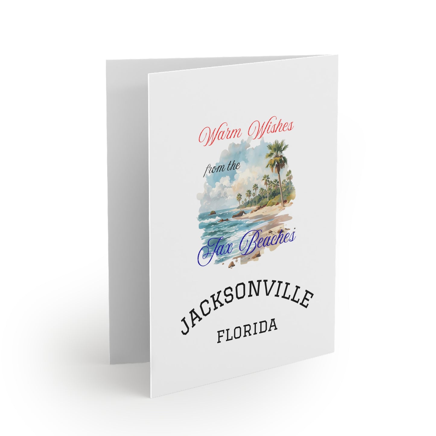 jax beaches Greeting Cards – Warm Wishes from the Jax Beaches (8, 16, 24 pcs)