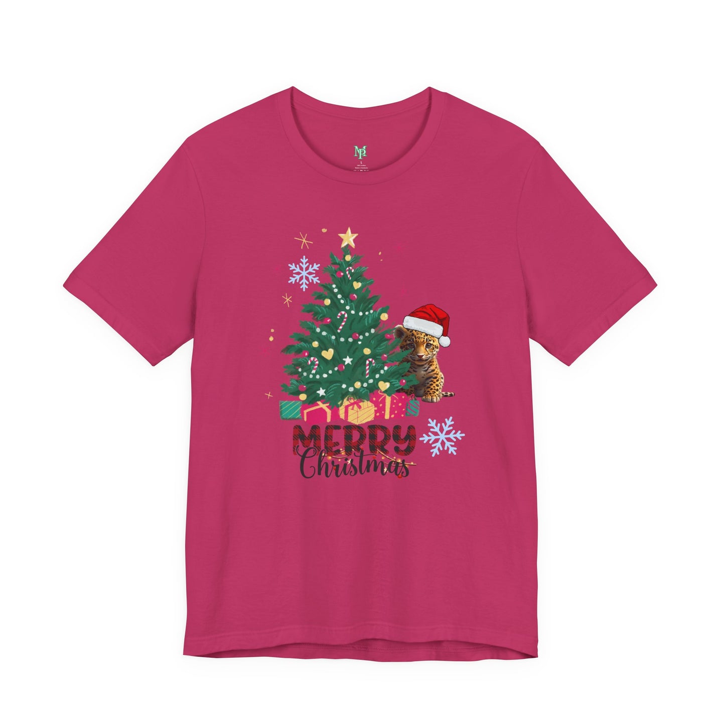 Merry Christmas Unisex Jersey Tee BELLA+CANVAS 3001