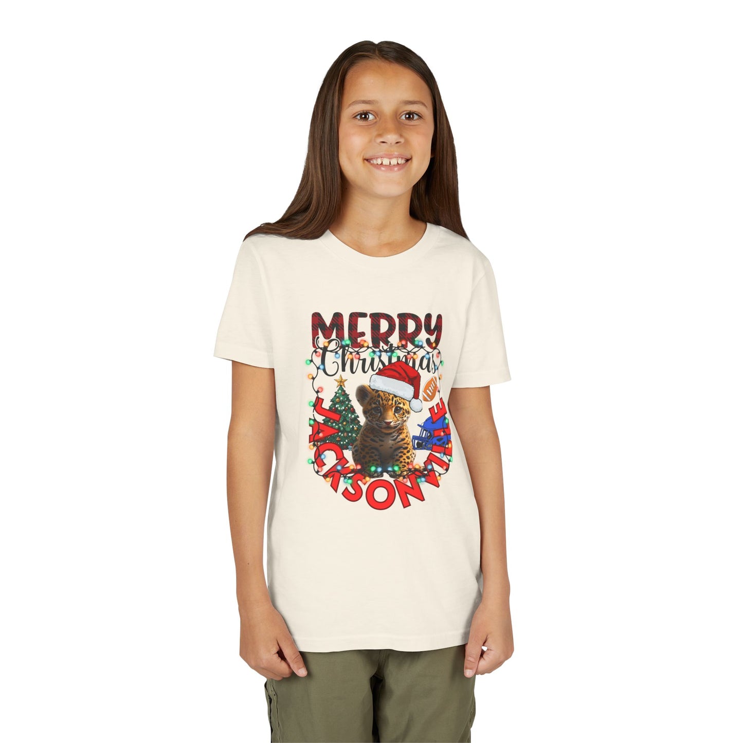Merry Jacksonville Christmas Youth Tee BELLA+CANVAS 3001 Y