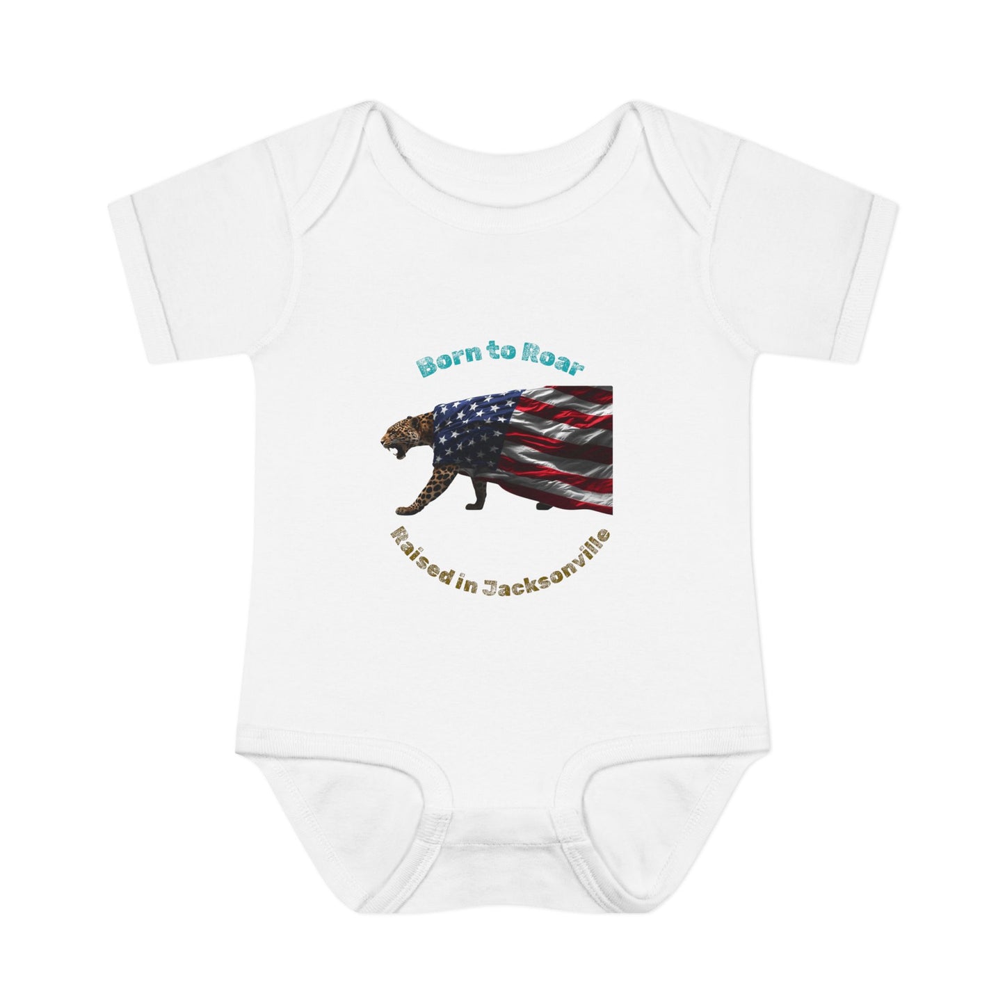 Born to Roar Baby Bodysuit - Cute Infant Outfit for Newborn Boys & Girls, Perfect for Baby Showers, 4th of July & Everyday Wear