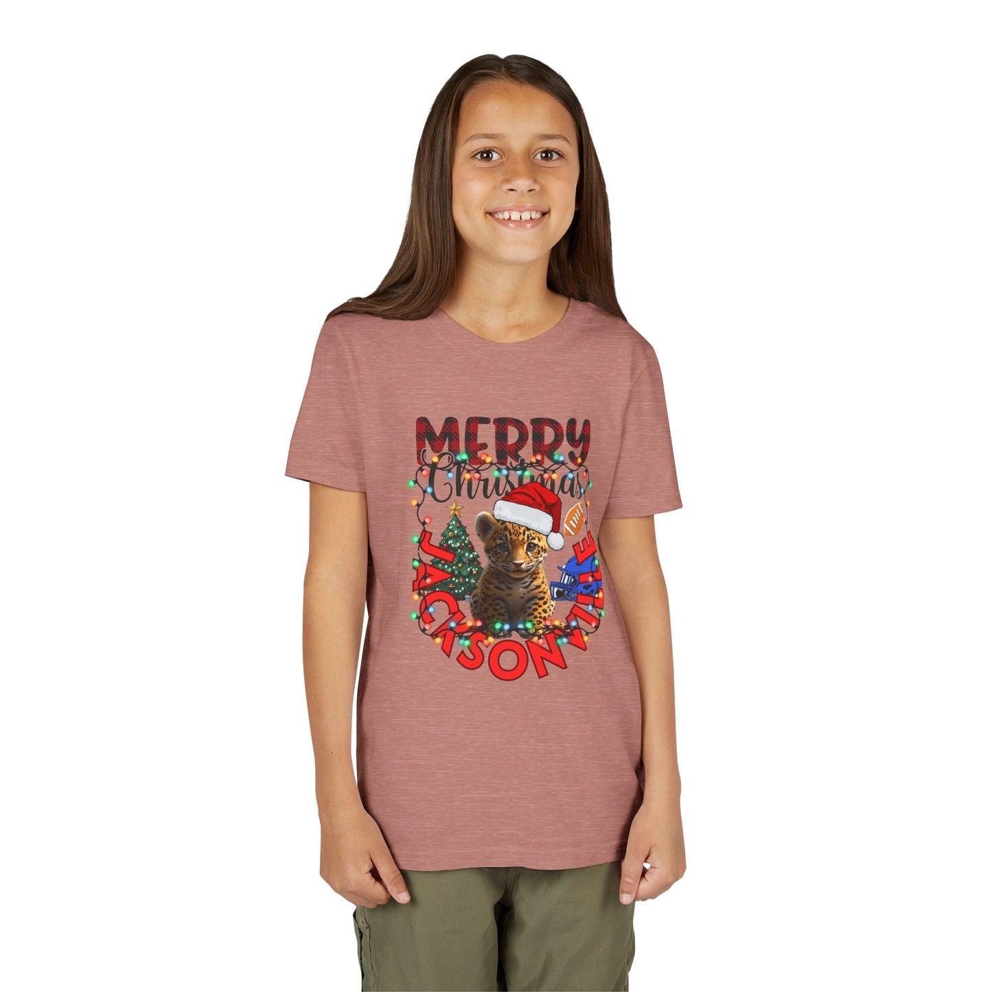 Merry Jacksonville Christmas Youth Tee BELLA+CANVAS 3001 Y