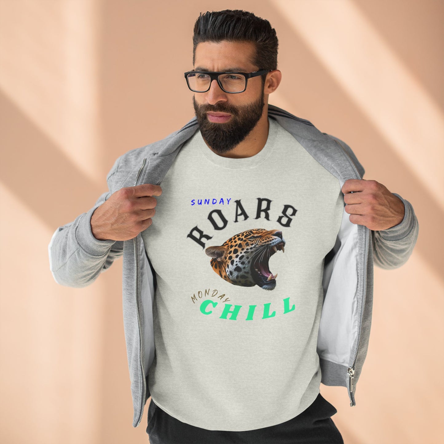 Sunday Roars Unisex Crewneck Sweatshirt - Chill Vibes, Casual Outfit, Gift for Her, Cozy Wear, Cool Weather Top