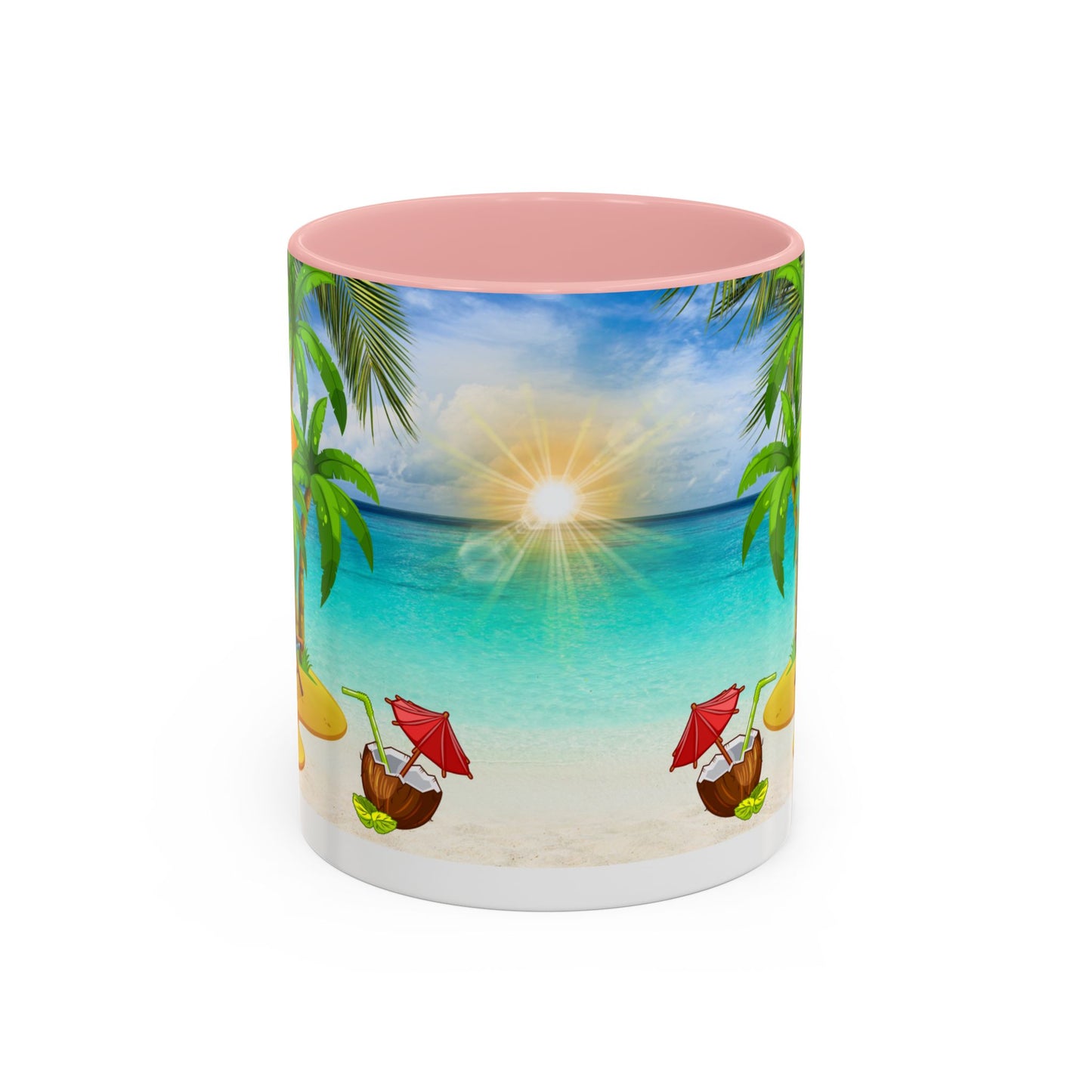 Beach Vibes Coffee Mug | Tropical Vacation Drinkware | Summer Gift | Relaxation Mug | Ocean Scene Cup