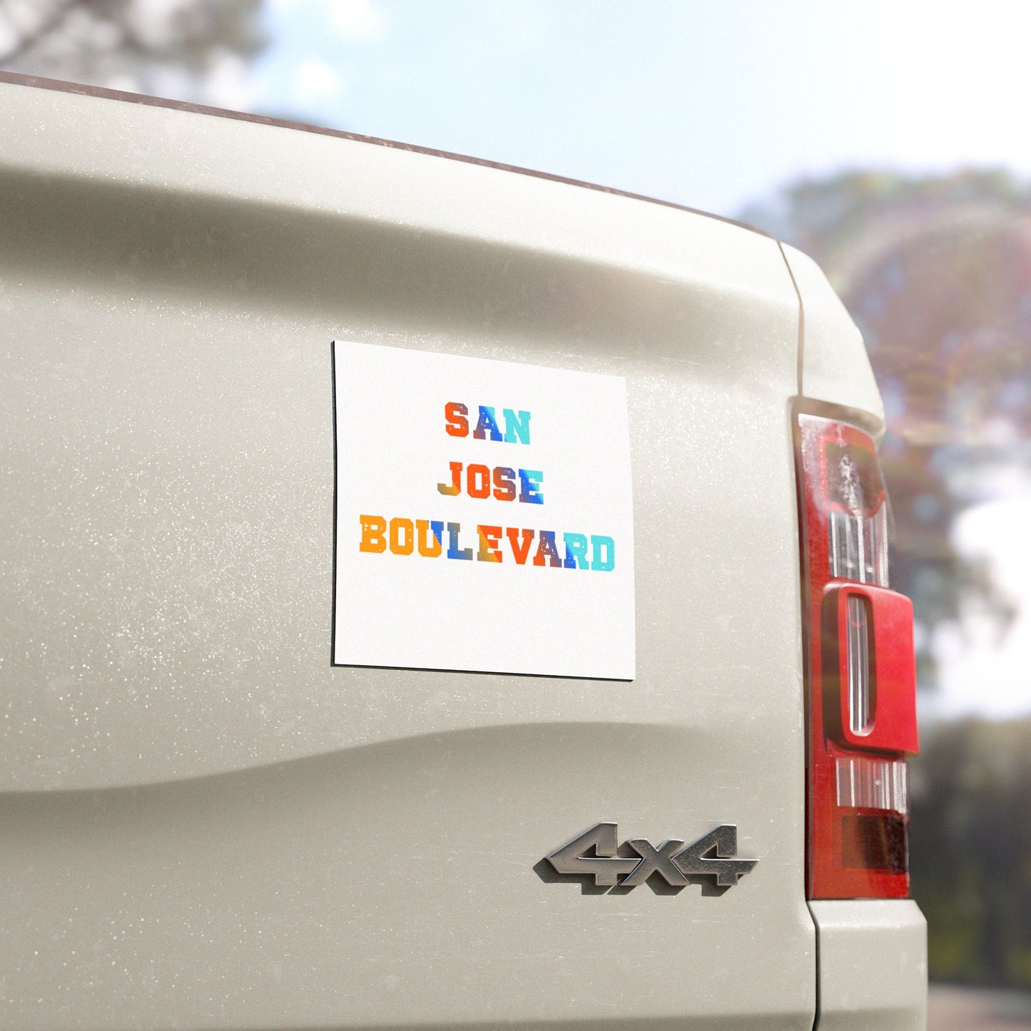 San Jose Boulevard Car Magnet | Colorful Custom Vehicle Decor