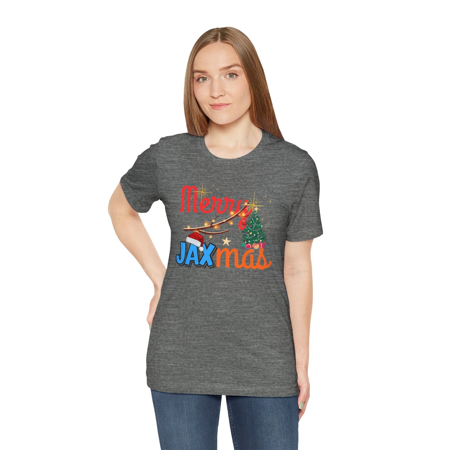Merry Jaxmas Unisex Christmas Tee BELLA+CANVAS 3001