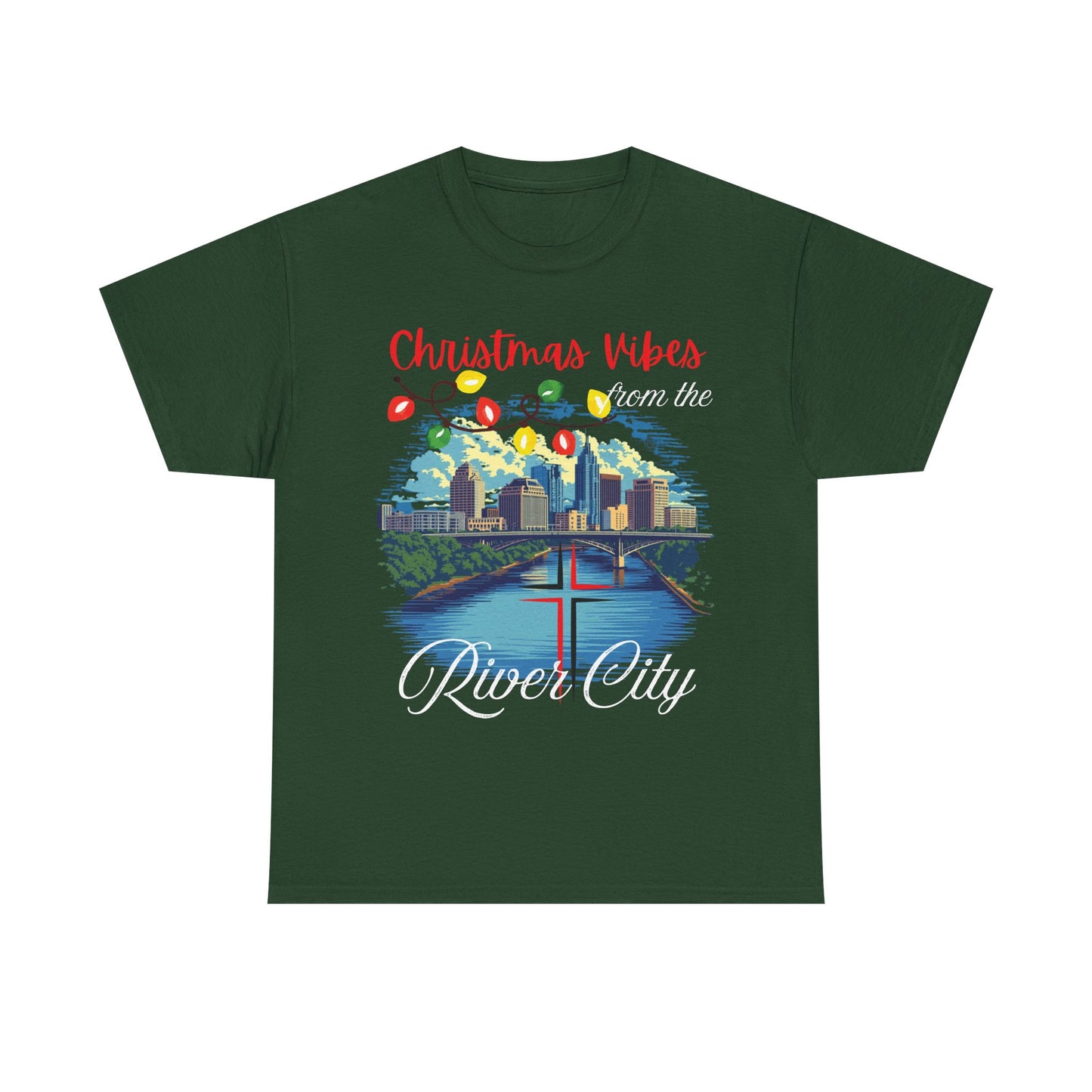 Christmas Vibes River City Tee-GILDAN 5000