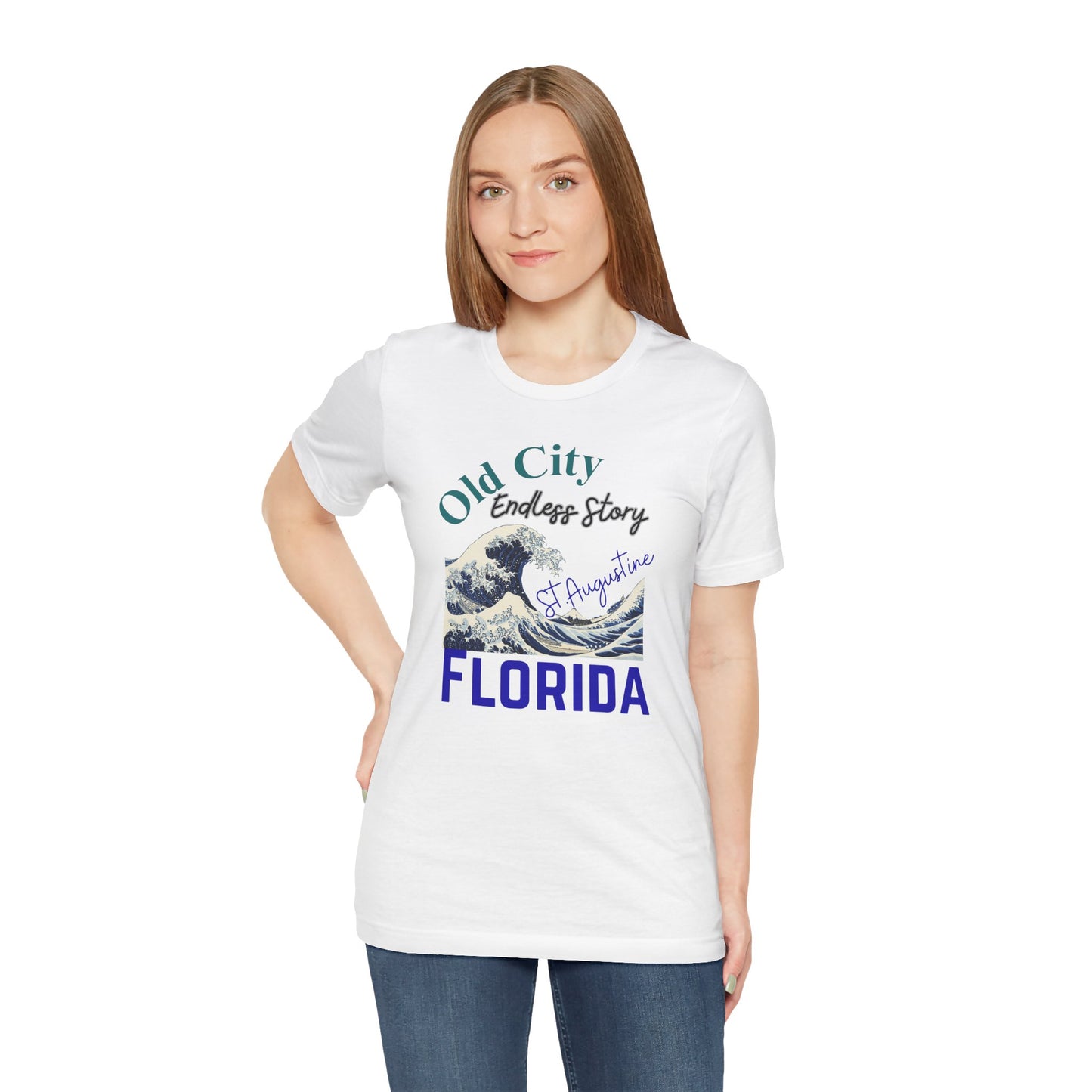 St. Augustine Beach Vibe Tee - Old City Endless Story Florida, Vacation Souvenir Shirt, Tourist Gift, Casual Summer Wear, Beach Lover Tee