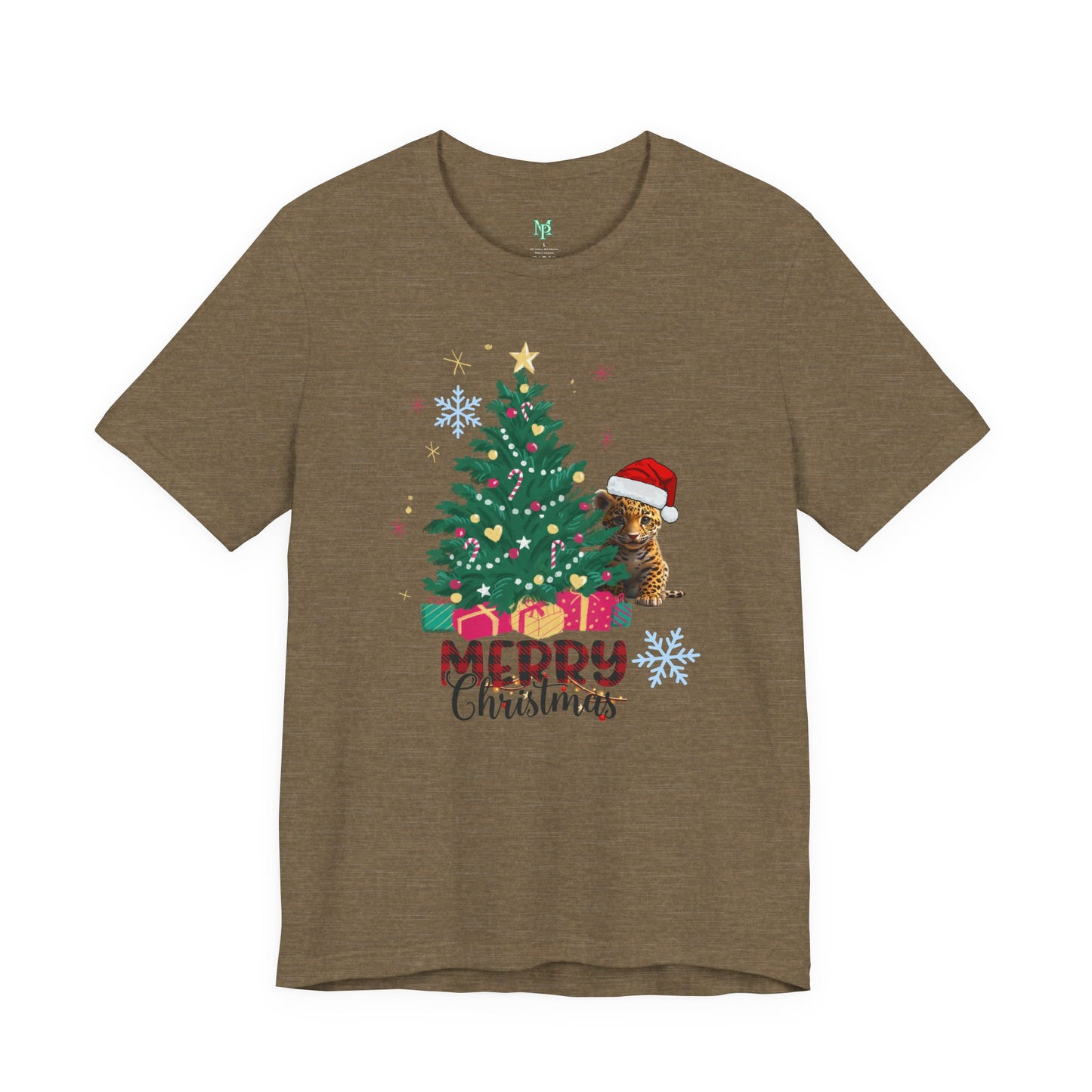 Merry Christmas Unisex Jersey Tee BELLA+CANVAS 3001