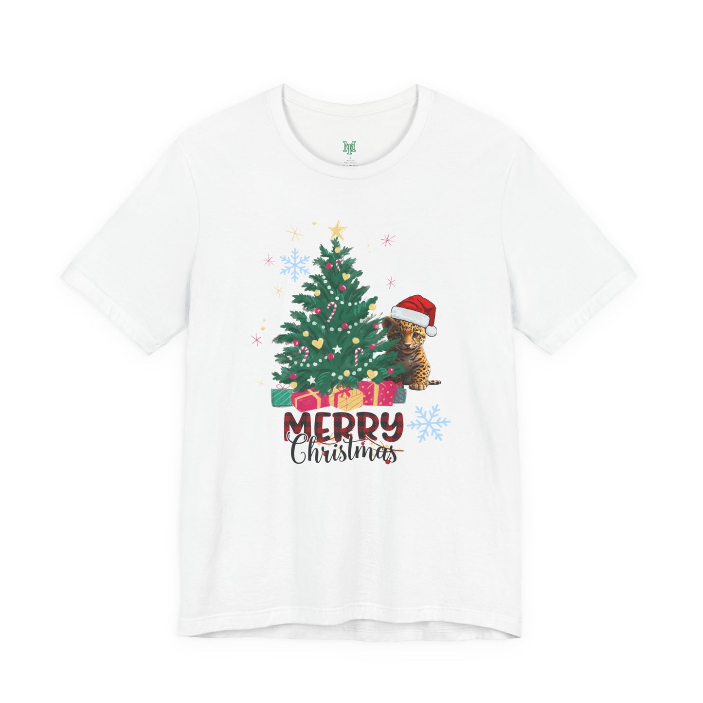 Merry Christmas Unisex Jersey Tee BELLA+CANVAS 3001