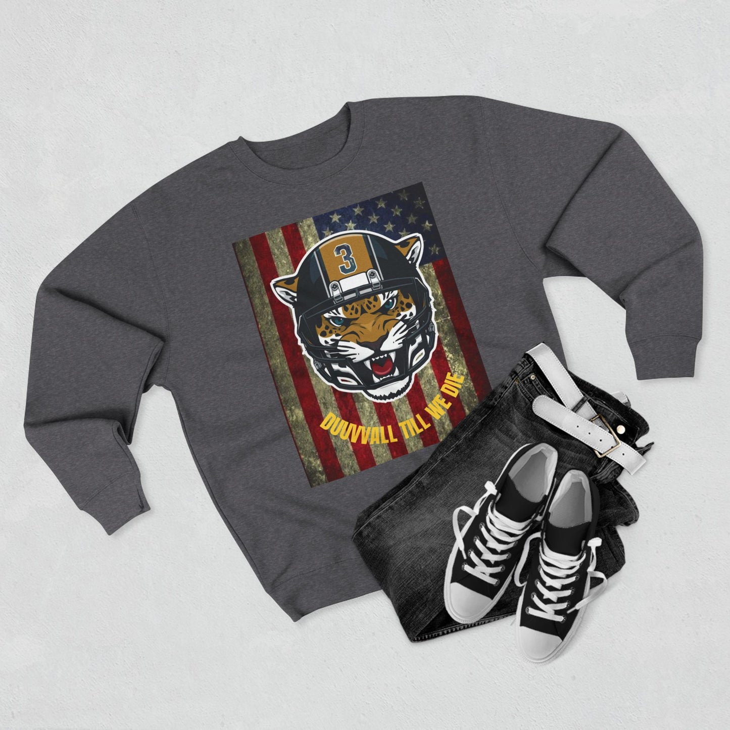 Fierce Tiger Sweatshirt for Sports Lovers, Unisex Crewneck Sweatshirt, Personalized Gift, Game Day Apparel, Casual Wear, Fall Wardrobe
