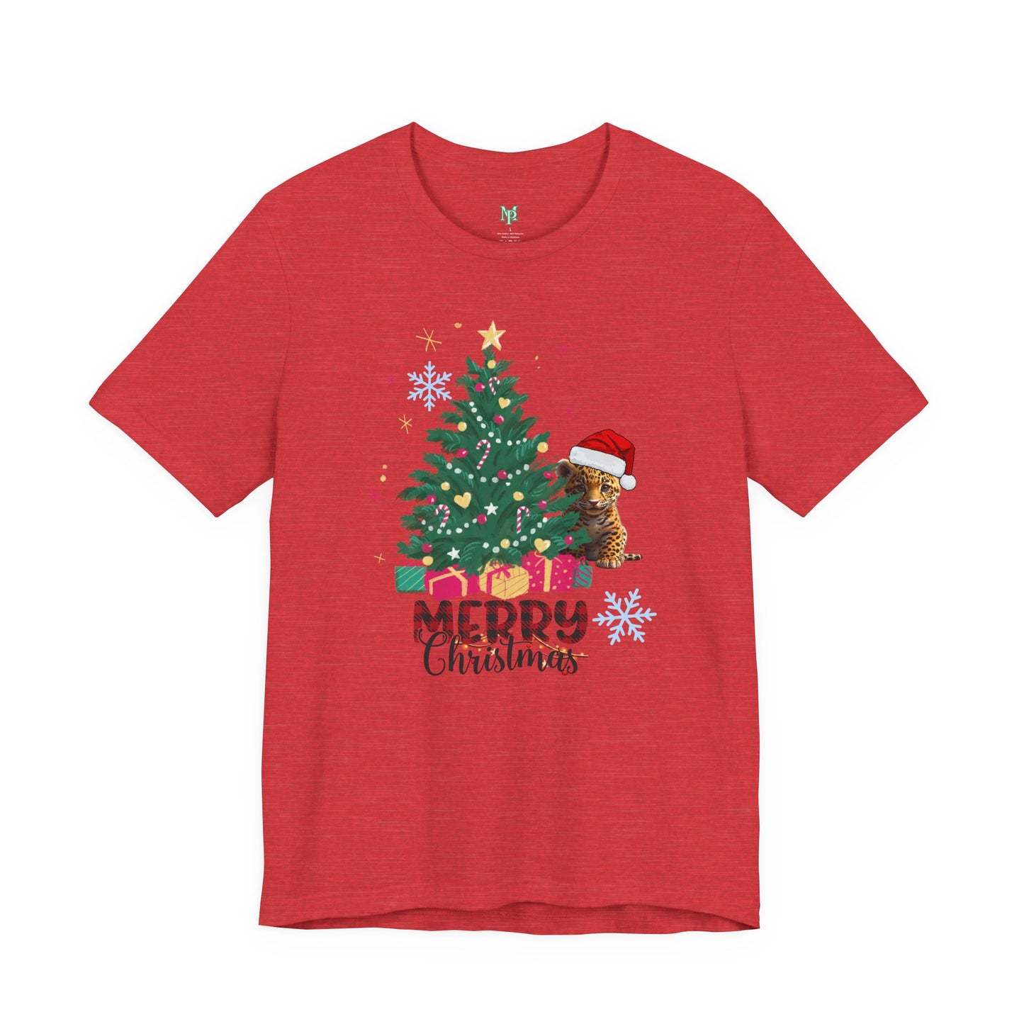 Merry Christmas Unisex Jersey Tee BELLA+CANVAS 3001