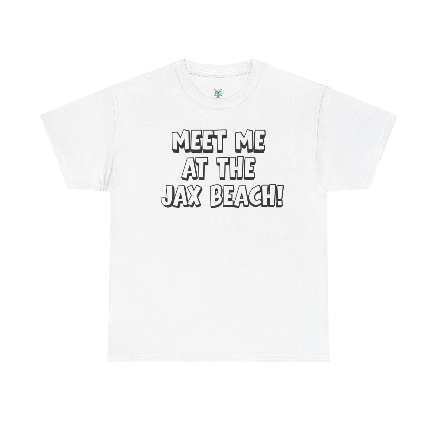 Meet Me at the Jax Beach Unisex Tee, -GILDAN 5000-Beach Day Shirt, Summer Vacation Top, Casual Beachwear, Coastal Gift, Fun Family Outing