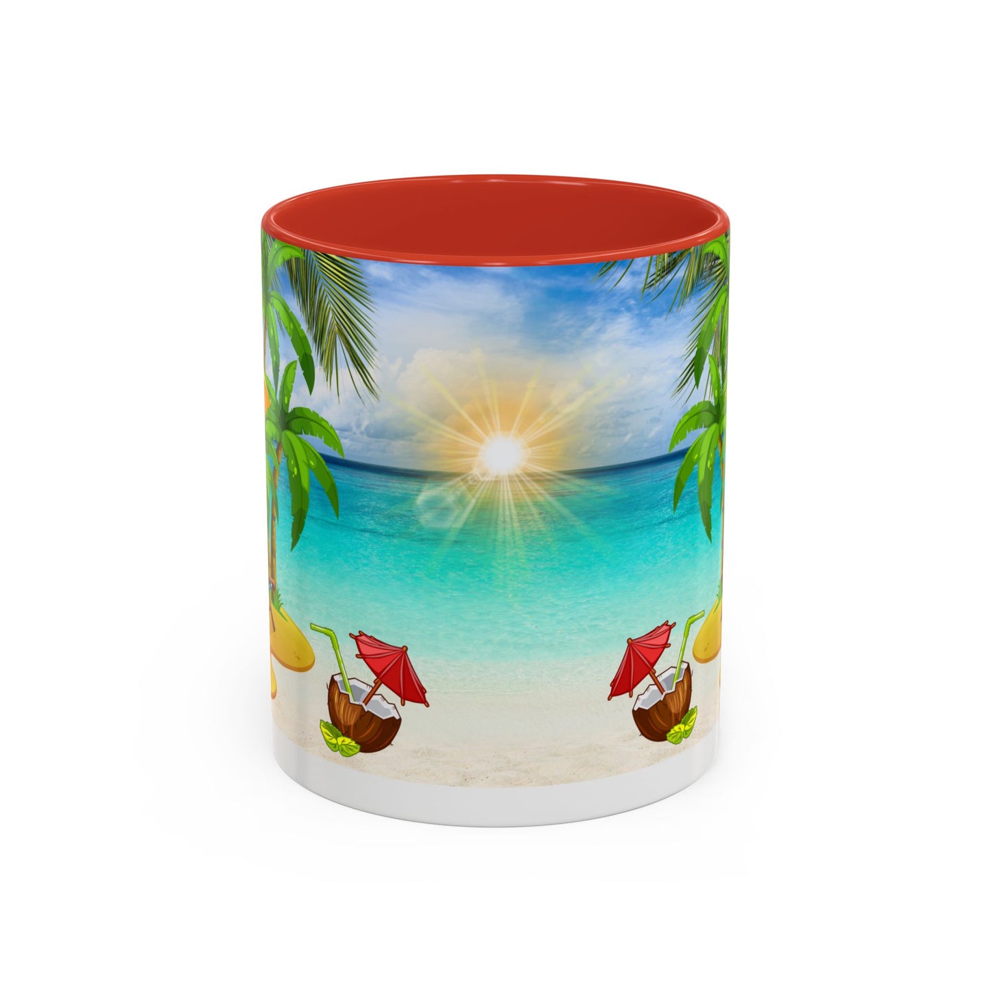 Beach Vibes Coffee Mug | Tropical Vacation Drinkware | Summer Gift | Relaxation Mug | Ocean Scene Cup