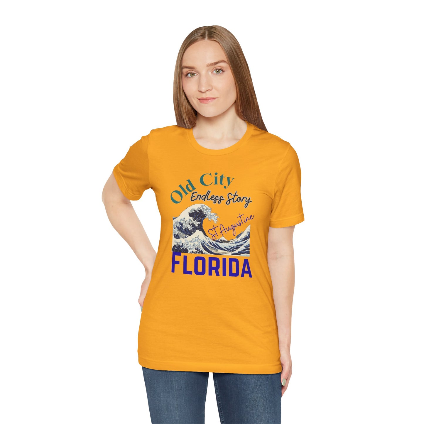 St. Augustine Beach Vibe Tee - Old City Endless Story Florida, Vacation Souvenir Shirt, Tourist Gift, Casual Summer Wear, Beach Lover Tee
