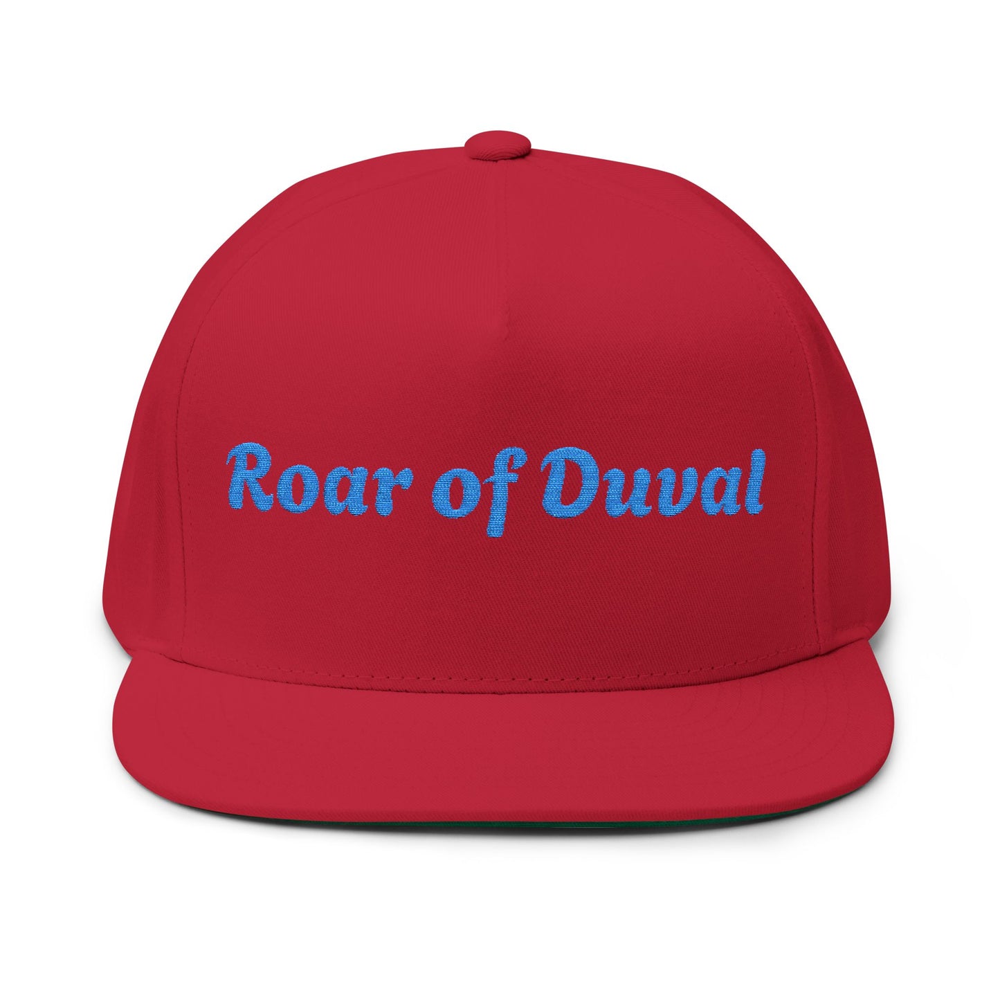 Embroidered Flat Bill Cap - Roar of Duval, Stylish Hat, Casual Wear, Gift for Fans, Trendy Accessory, Summer Outfit