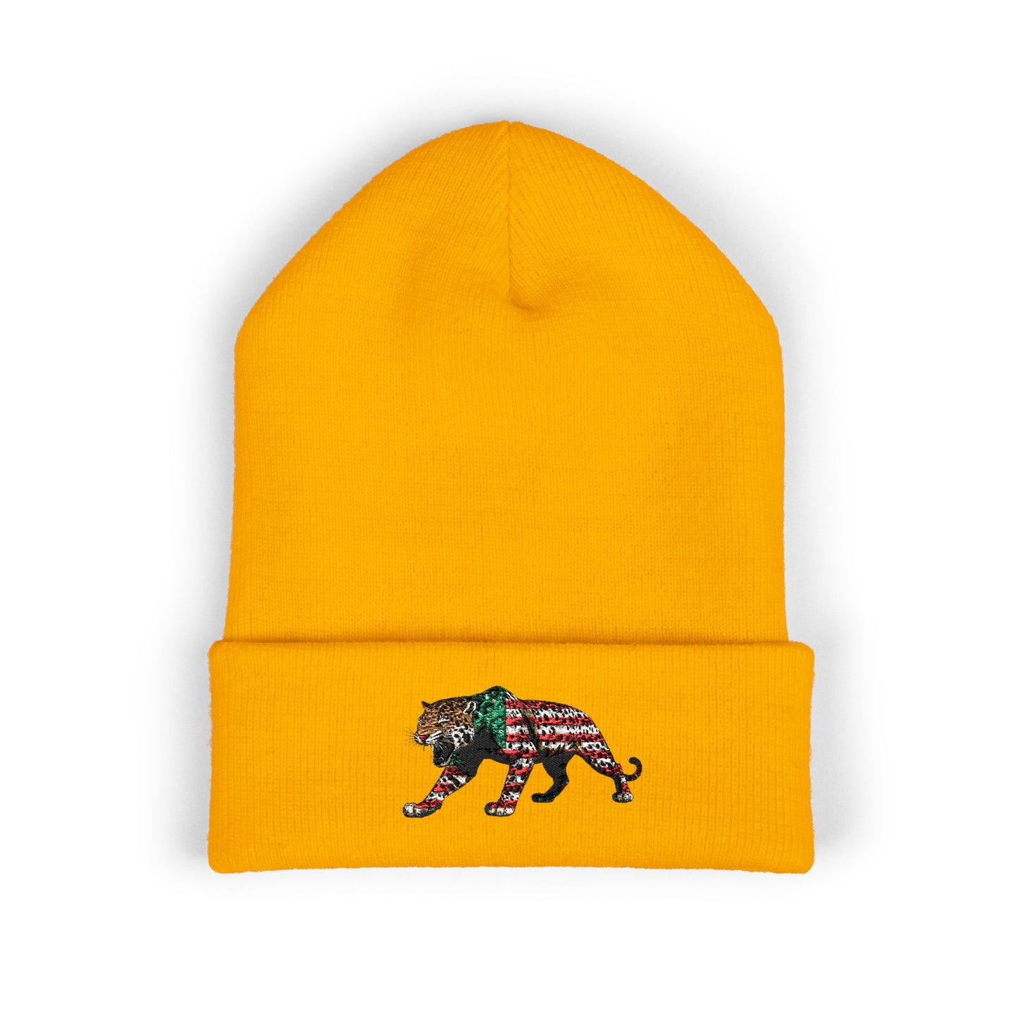 Embroidered Tiger Cuffed Beanie, Cozy Winter Hat, Unisex Beanie for Outdoor Activities, Christmas Gift, Cute Animal Apparel