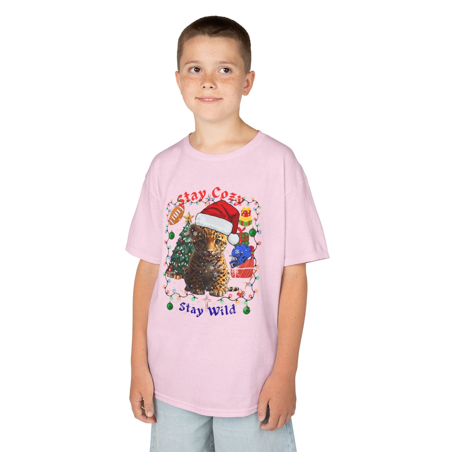 Festive Kids Tee - Stay Cozy Stay Wild Christmas T-Shirt
