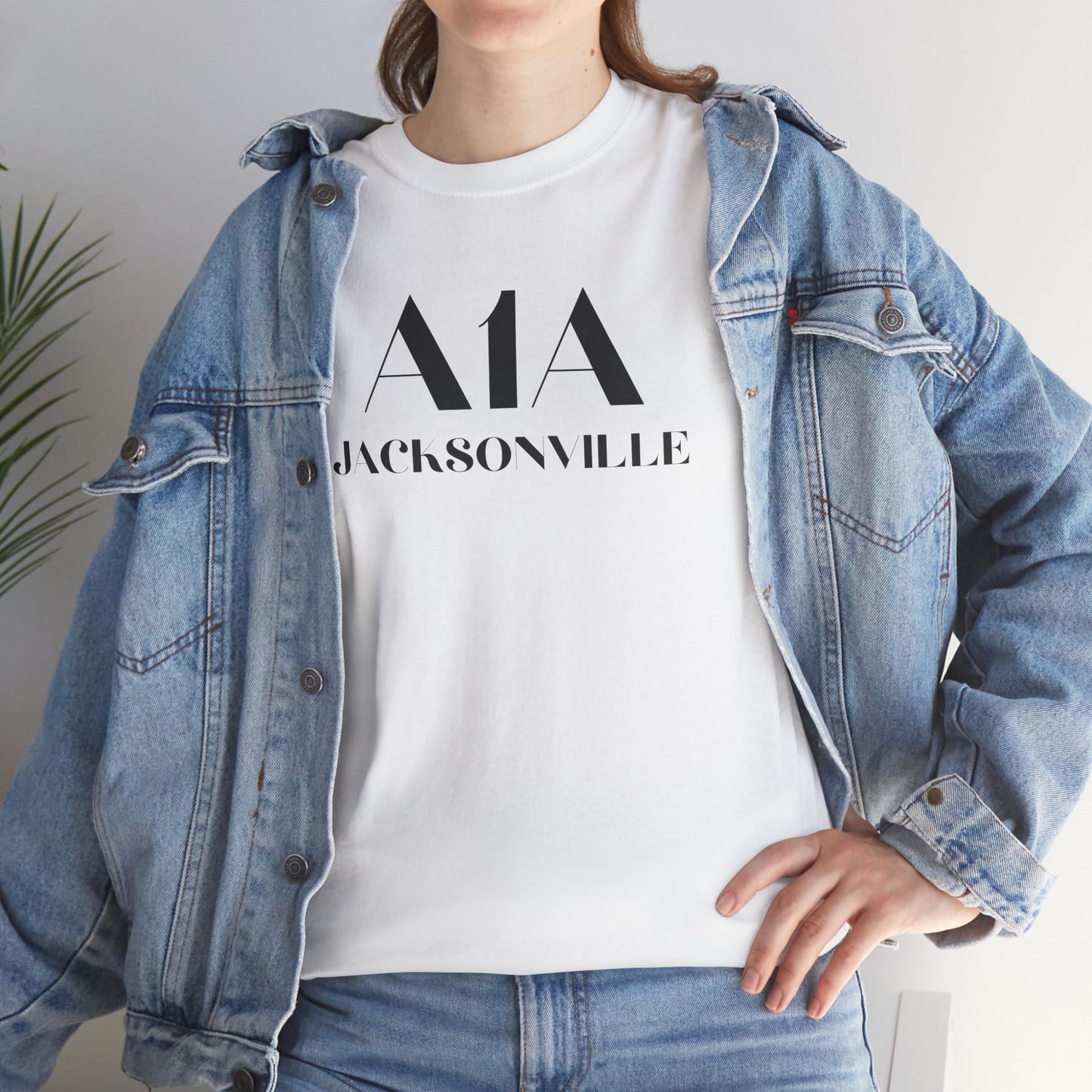 Jacksonville A1A Unisex Heavy Cotton-Gildan 5000-Tee, Casual Wear, Beach Outfit, Souvenir Shirt, Gift for Travelers, Summer Fashion