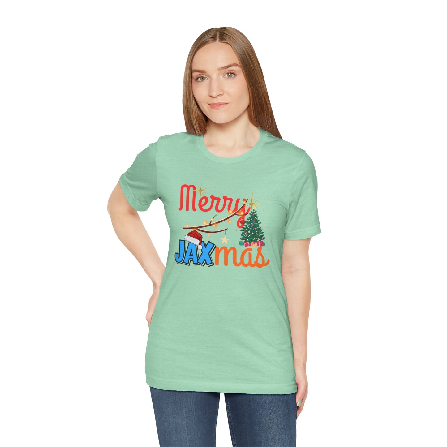 Merry Jaxmas Unisex Christmas Tee BELLA+CANVAS 3001