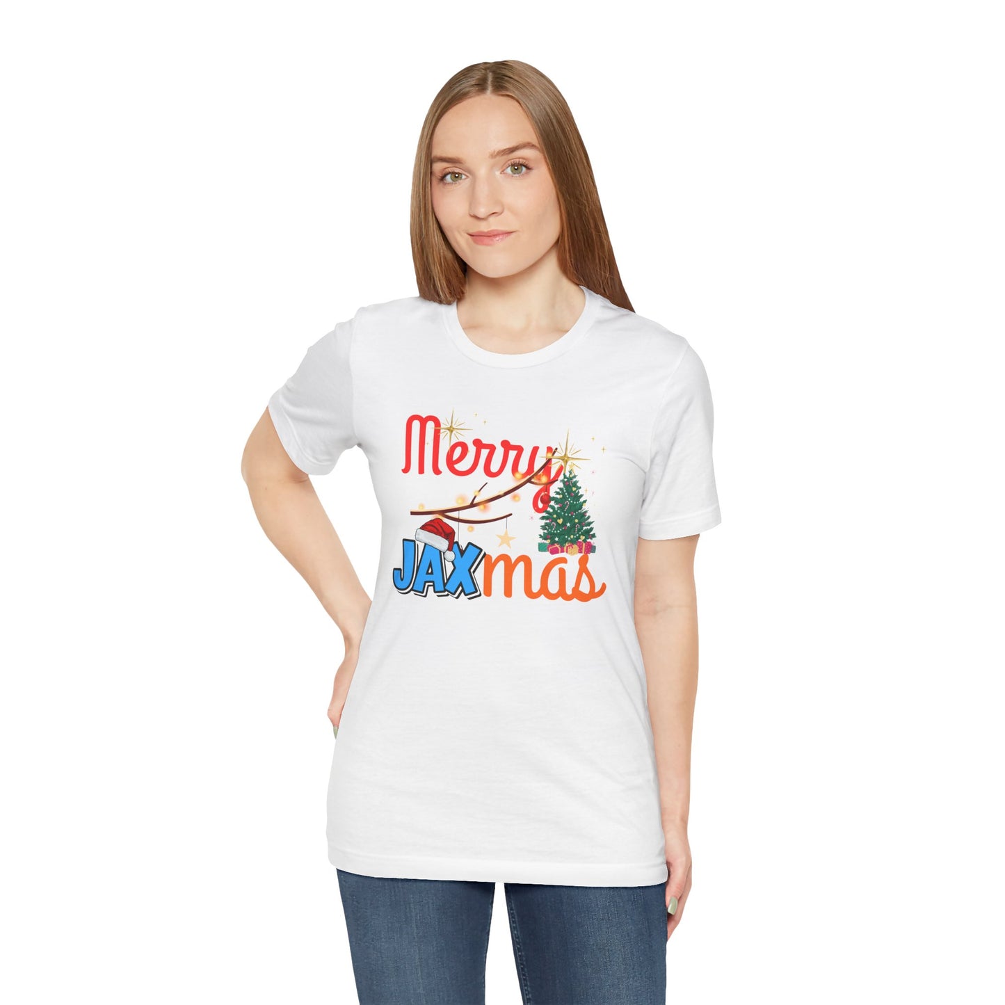 Merry Jaxmas Unisex Christmas Tee BELLA+CANVAS 3001