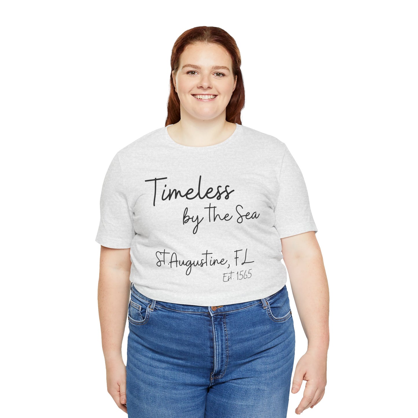 Timeless by The Sea Short Sleeve Tee - BELLA+CANVAS 3001-Casual Beach Wear, Perfect Gift for Ocean Lovers, Vacation Outfits, Summer Apparel, Coastal Style
