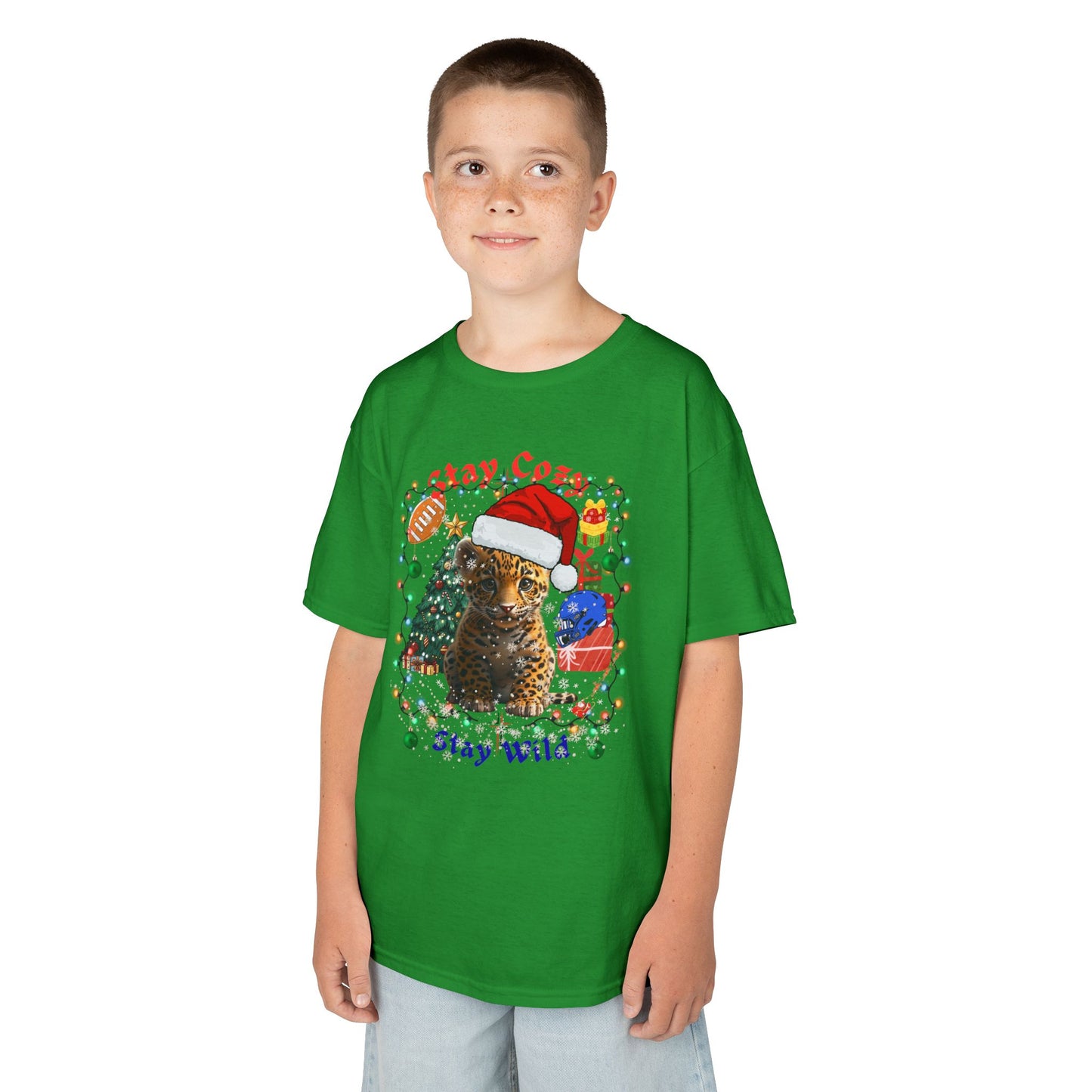 Festive Kids Tee - Stay Cozy Stay Wild Christmas T-Shirt