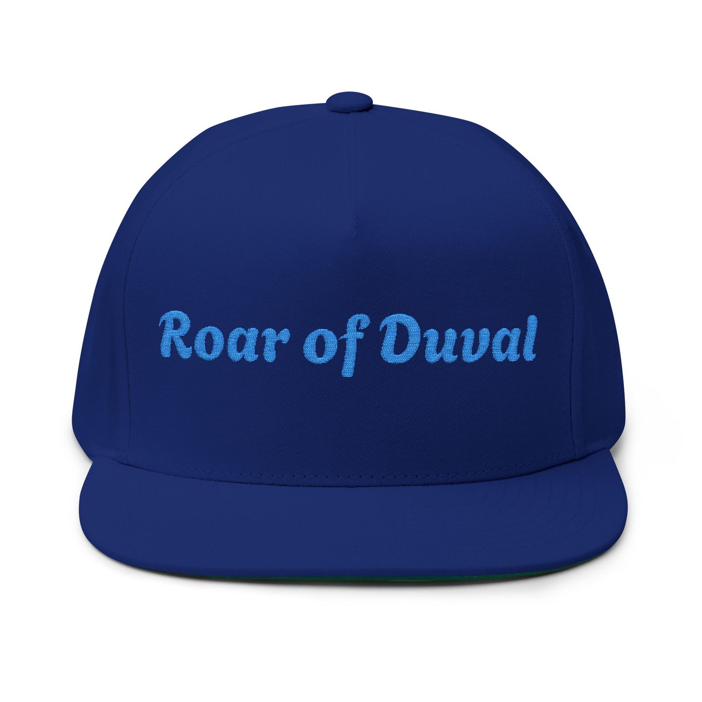 Embroidered Flat Bill Cap - Roar of Duval, Stylish Hat, Casual Wear, Gift for Fans, Trendy Accessory, Summer Outfit