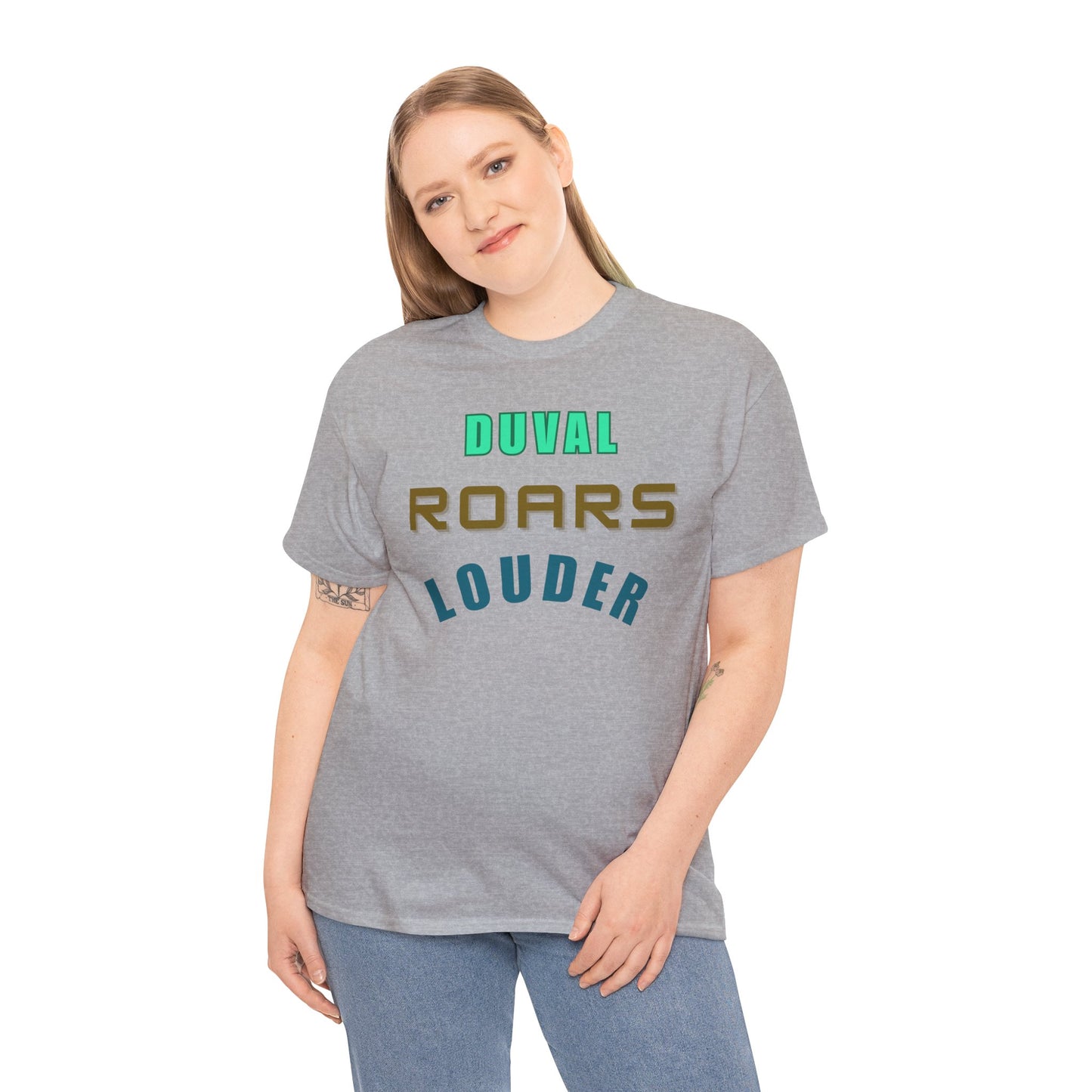 Duval Roars Louder Unisex Heavy Cotton Tee, Graphic Tee, Casual Wear, Gift Idea, Trendy Streetwear, Comfortable Basics