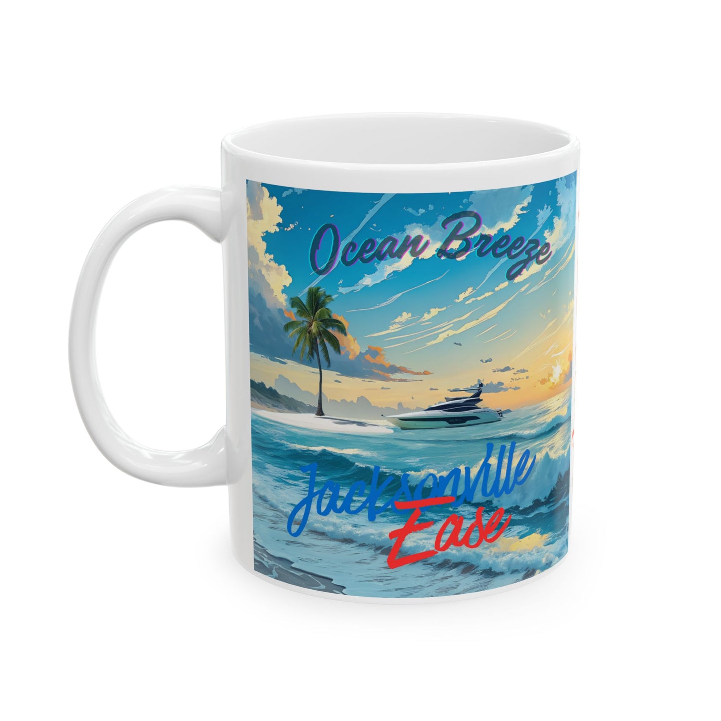 Florida Sunset Ceramic Mug, Beach Lover Gift, Tropical Decor, Vacation Memory, Coastal Vibes, Coffee Tea Cup