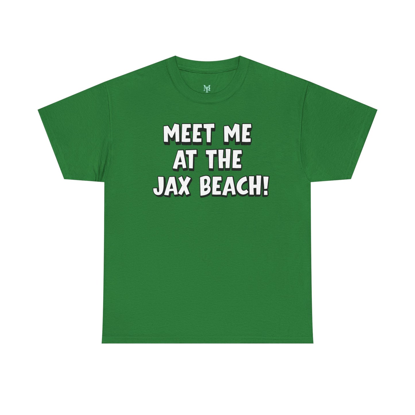 Meet Me at the Jax Beach Unisex Tee, -GILDAN 5000-Beach Day Shirt, Summer Vacation Top, Casual Beachwear, Coastal Gift, Fun Family Outing