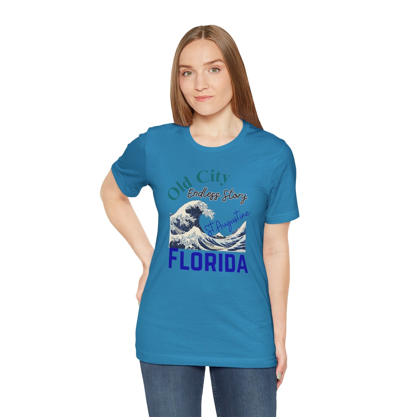 St. Augustine Beach Vibe Tee - Old City Endless Story Florida, Vacation Souvenir Shirt, Tourist Gift, Casual Summer Wear, Beach Lover Tee