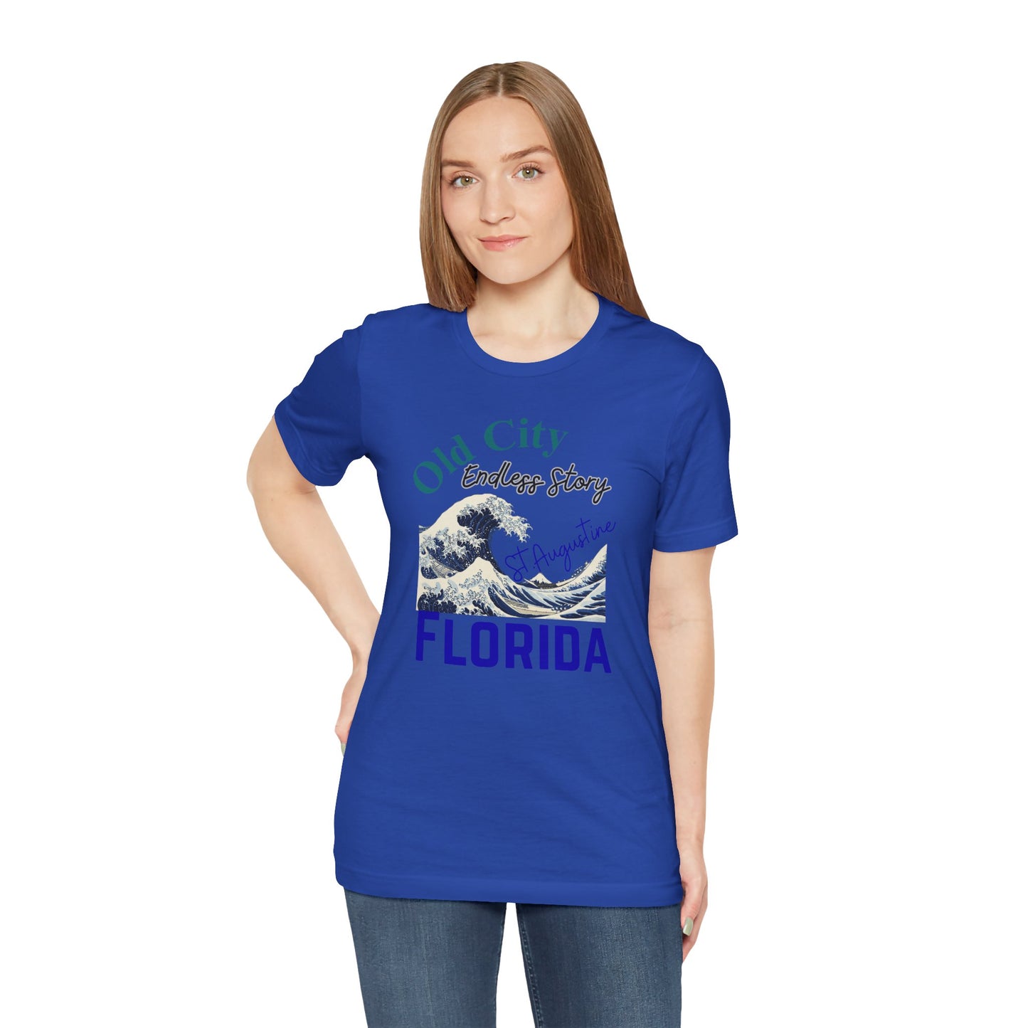 St. Augustine Beach Vibe Tee - Old City Endless Story Florida, Vacation Souvenir Shirt, Tourist Gift, Casual Summer Wear, Beach Lover Tee