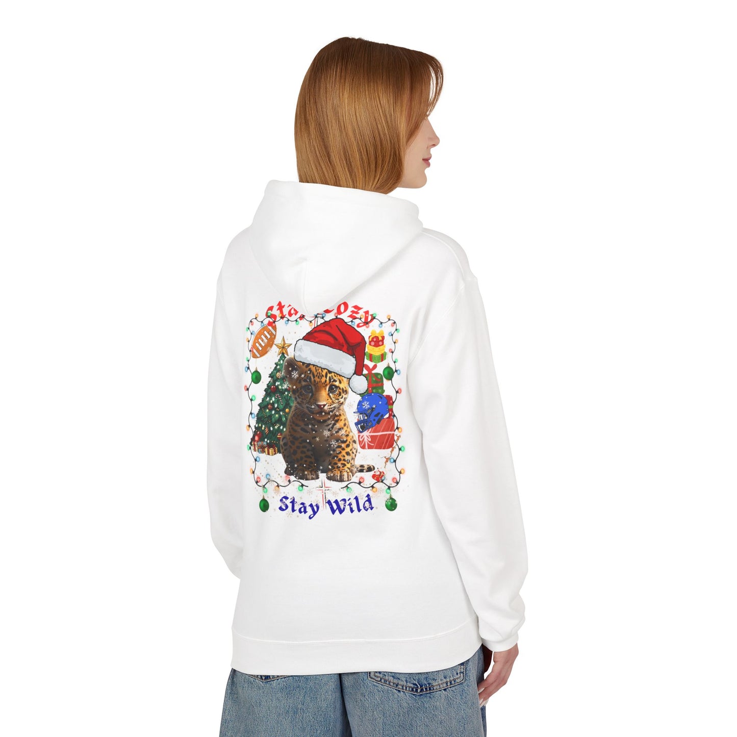 Festive Wildcat Hoodie - GILDAN SF 500 -Stay Wild Christmas Edition