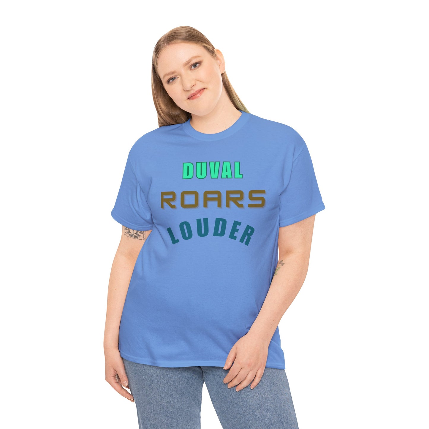 Duval Roars Louder Unisex Heavy Cotton Tee, Graphic Tee, Casual Wear, Gift Idea, Trendy Streetwear, Comfortable Basics