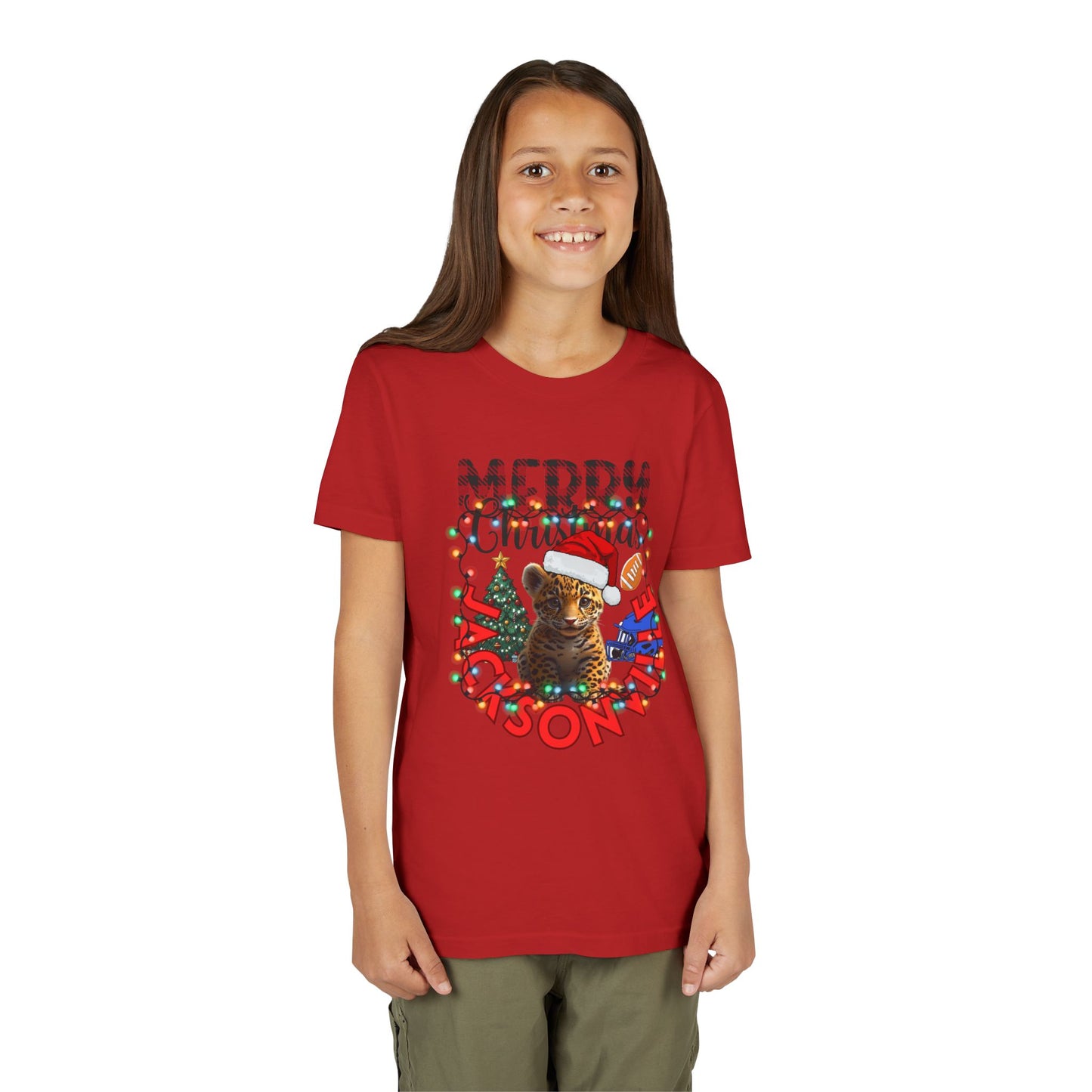 Merry Jacksonville Christmas Youth Tee BELLA+CANVAS 3001 Y