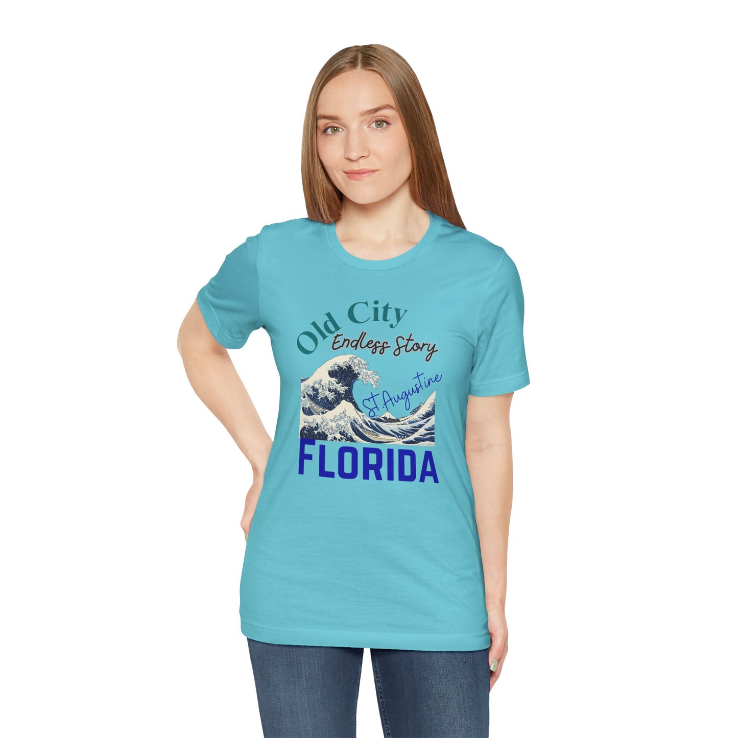 St. Augustine Beach Vibe Tee - Old City Endless Story Florida, Vacation Souvenir Shirt, Tourist Gift, Casual Summer Wear, Beach Lover Tee