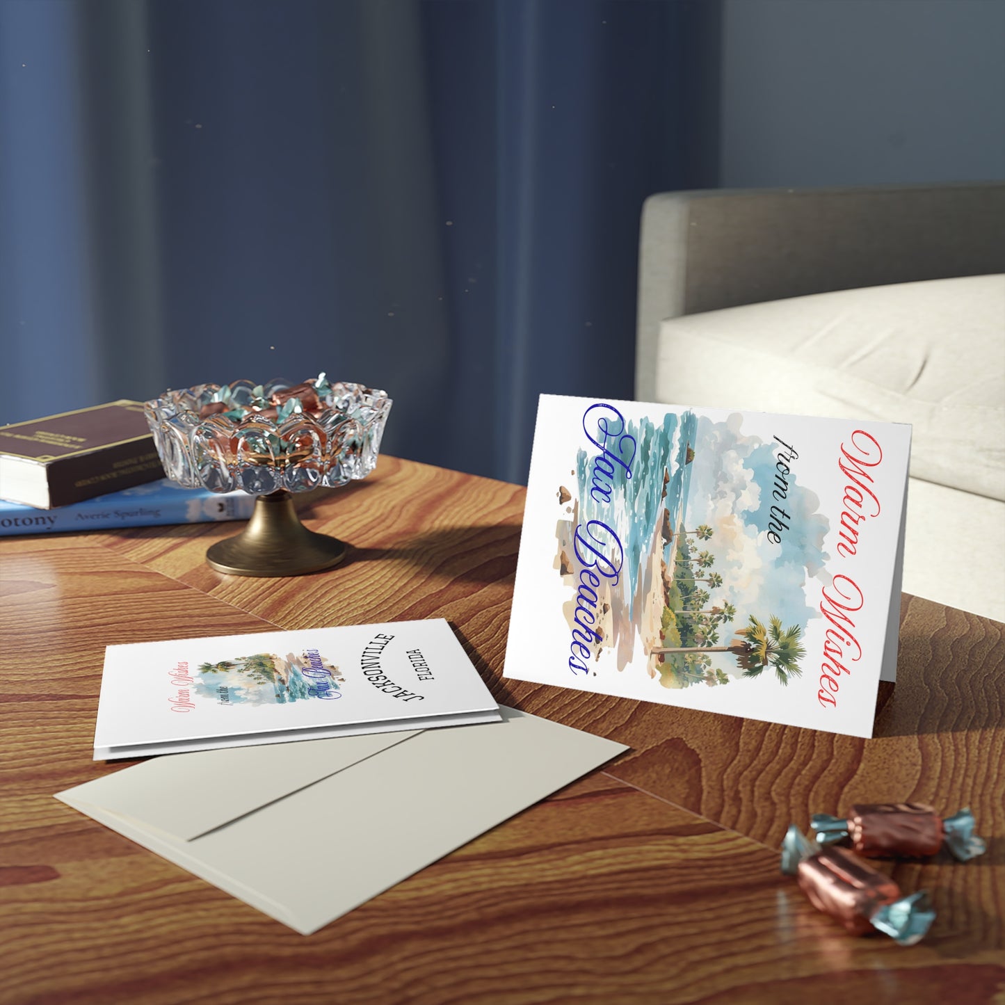 jax beaches Greeting Cards – Warm Wishes from the Jax Beaches (8, 16, 24 pcs)