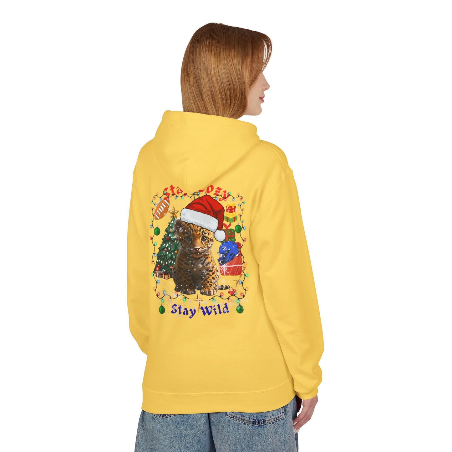 Festive Wildcat Hoodie - GILDAN SF 500 -Stay Wild Christmas Edition