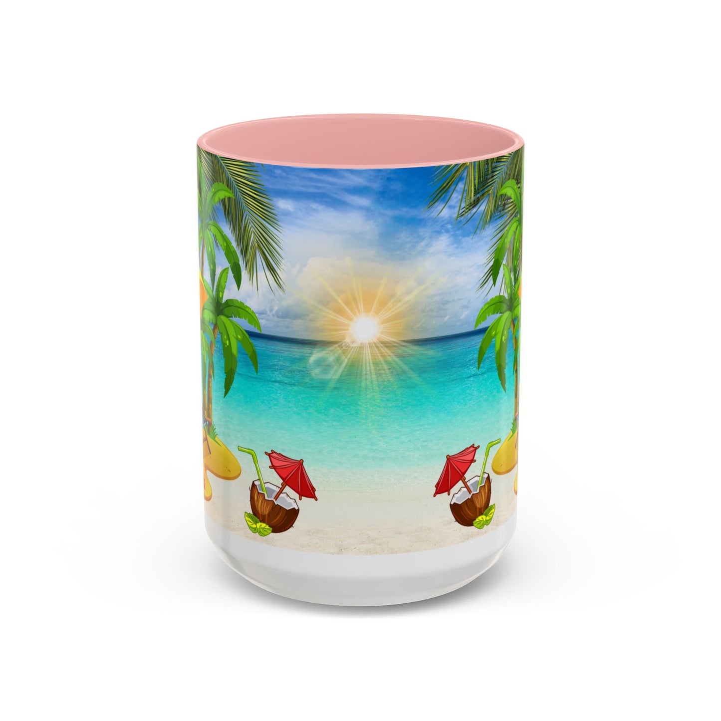 Beach Vibes Coffee Mug | Tropical Vacation Drinkware | Summer Gift | Relaxation Mug | Ocean Scene Cup