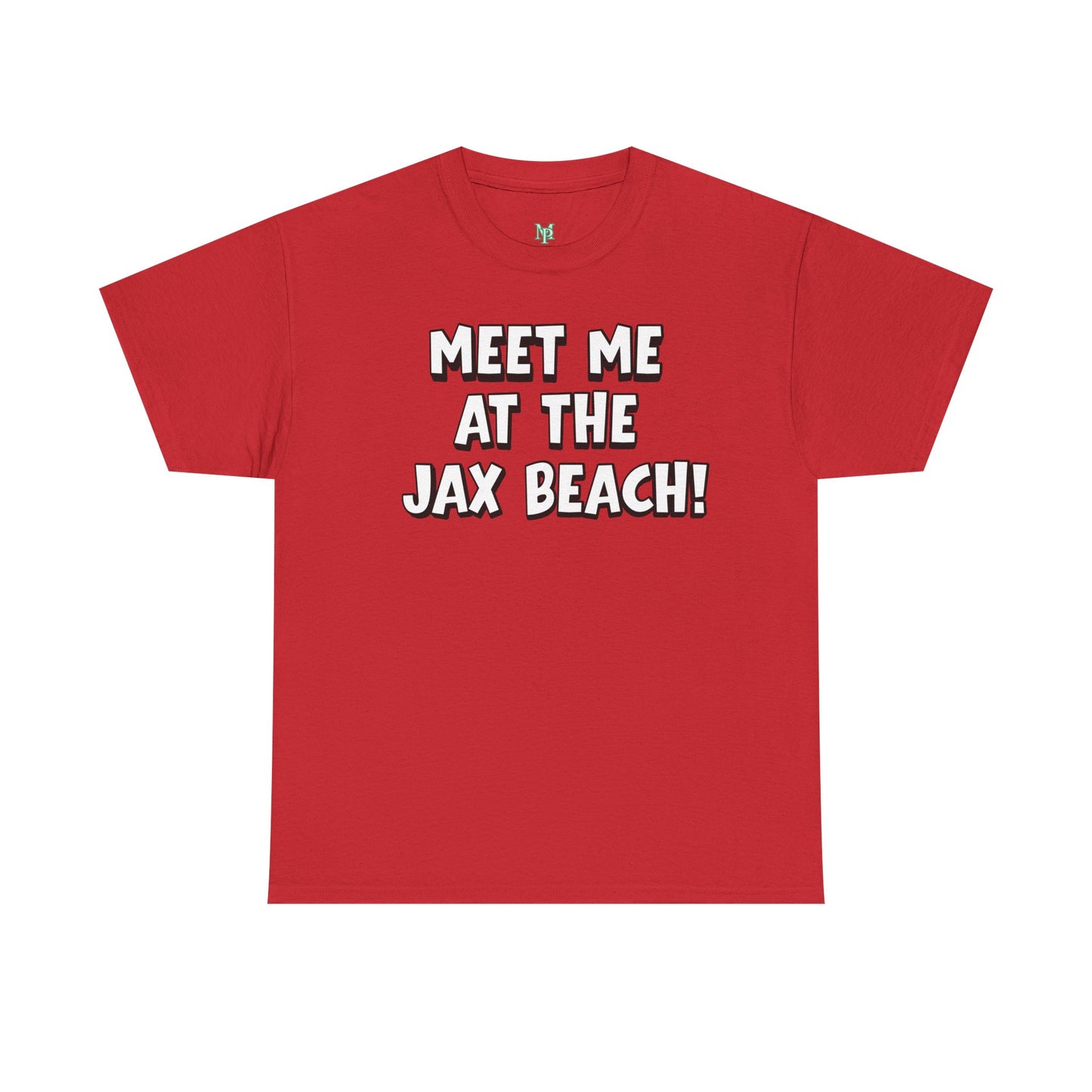 Meet Me at the Jax Beach Unisex Tee, -GILDAN 5000-Beach Day Shirt, Summer Vacation Top, Casual Beachwear, Coastal Gift, Fun Family Outing