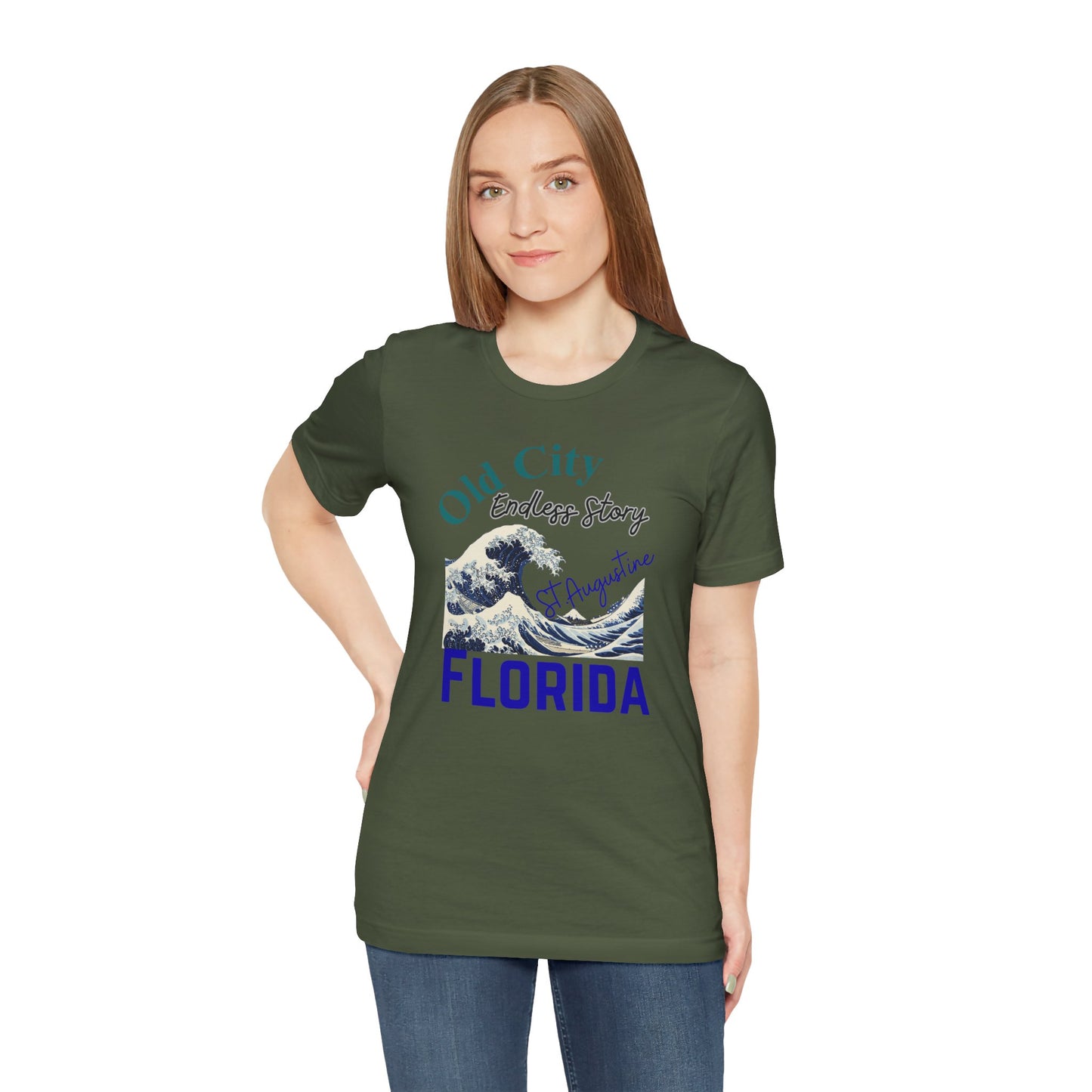 St. Augustine Beach Vibe Tee - Old City Endless Story Florida, Vacation Souvenir Shirt, Tourist Gift, Casual Summer Wear, Beach Lover Tee