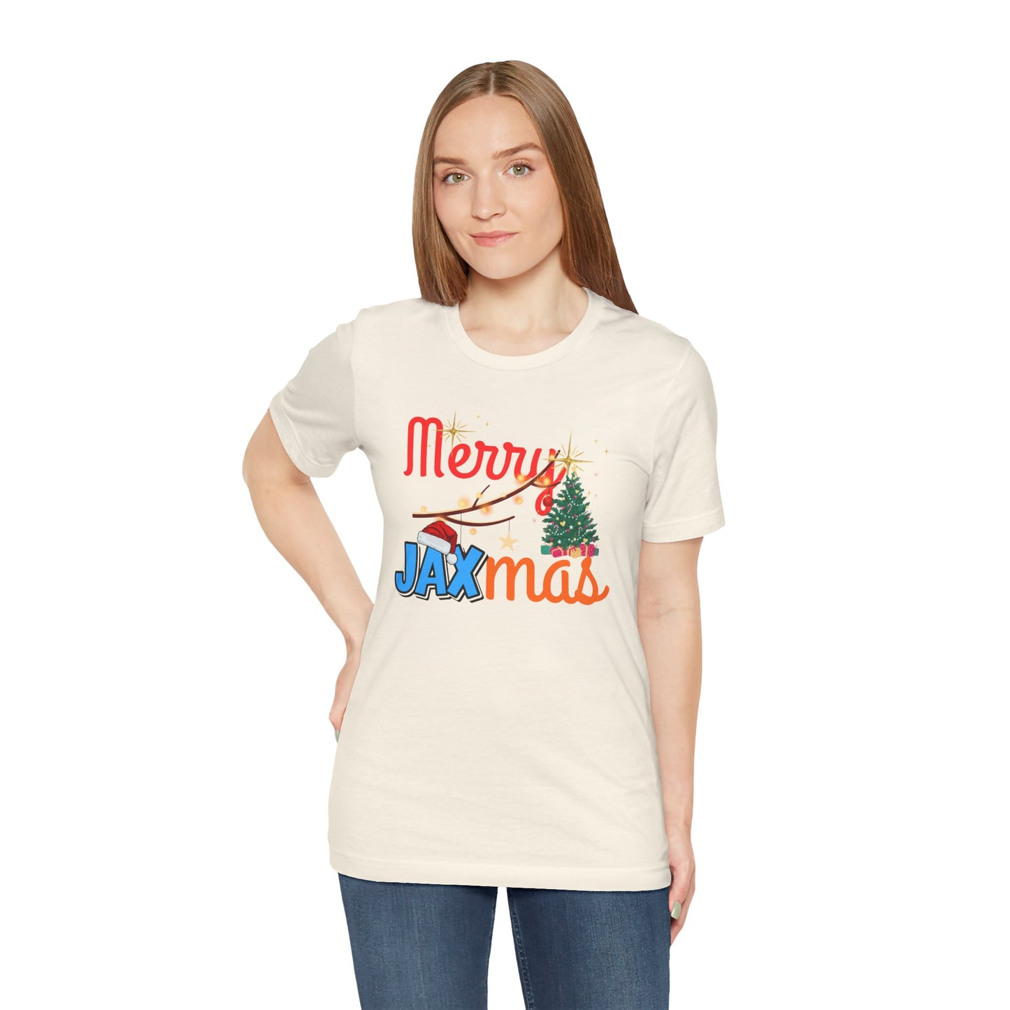 Merry Jaxmas Unisex Christmas Tee BELLA+CANVAS 3001