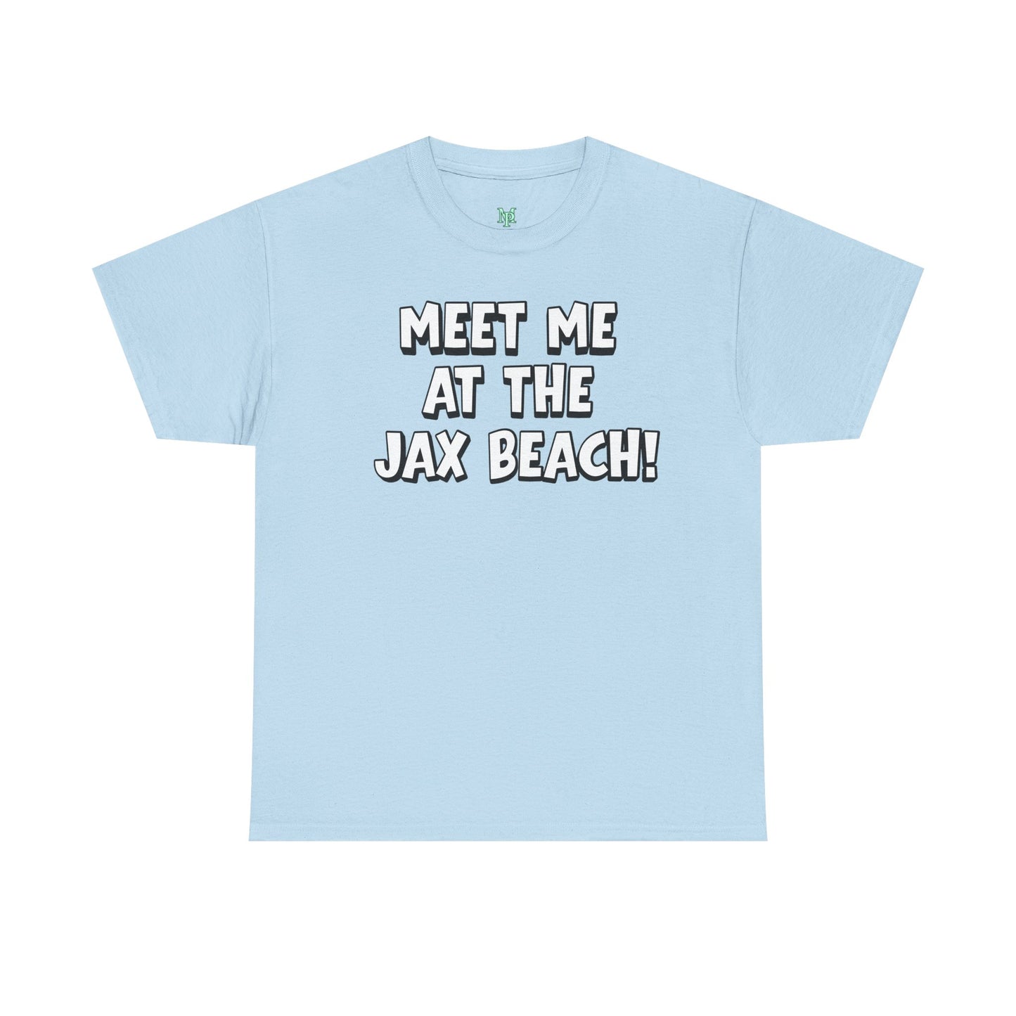Meet Me at the Jax Beach Unisex Tee, -GILDAN 5000-Beach Day Shirt, Summer Vacation Top, Casual Beachwear, Coastal Gift, Fun Family Outing