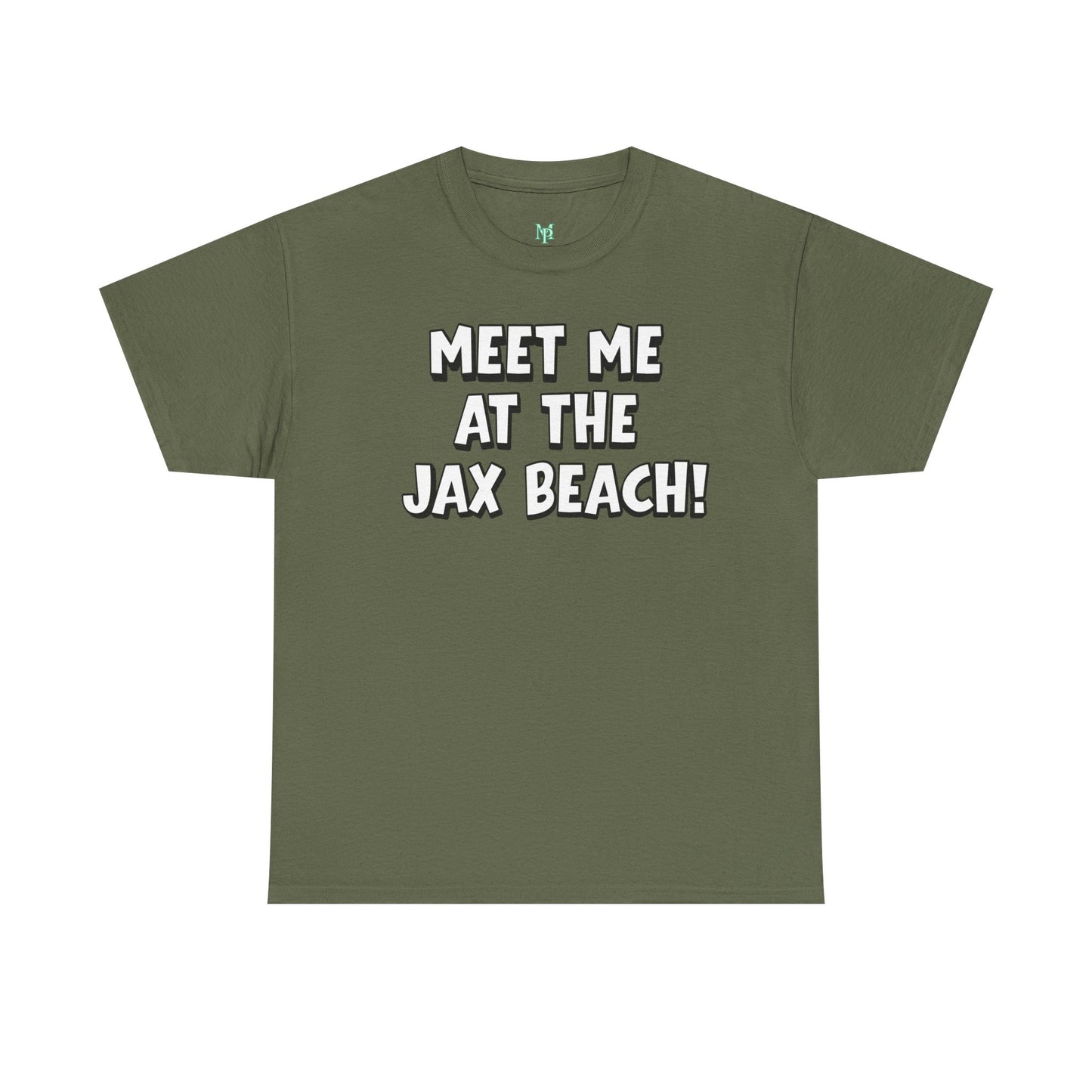 Meet Me at the Jax Beach Unisex Tee, -GILDAN 5000-Beach Day Shirt, Summer Vacation Top, Casual Beachwear, Coastal Gift, Fun Family Outing
